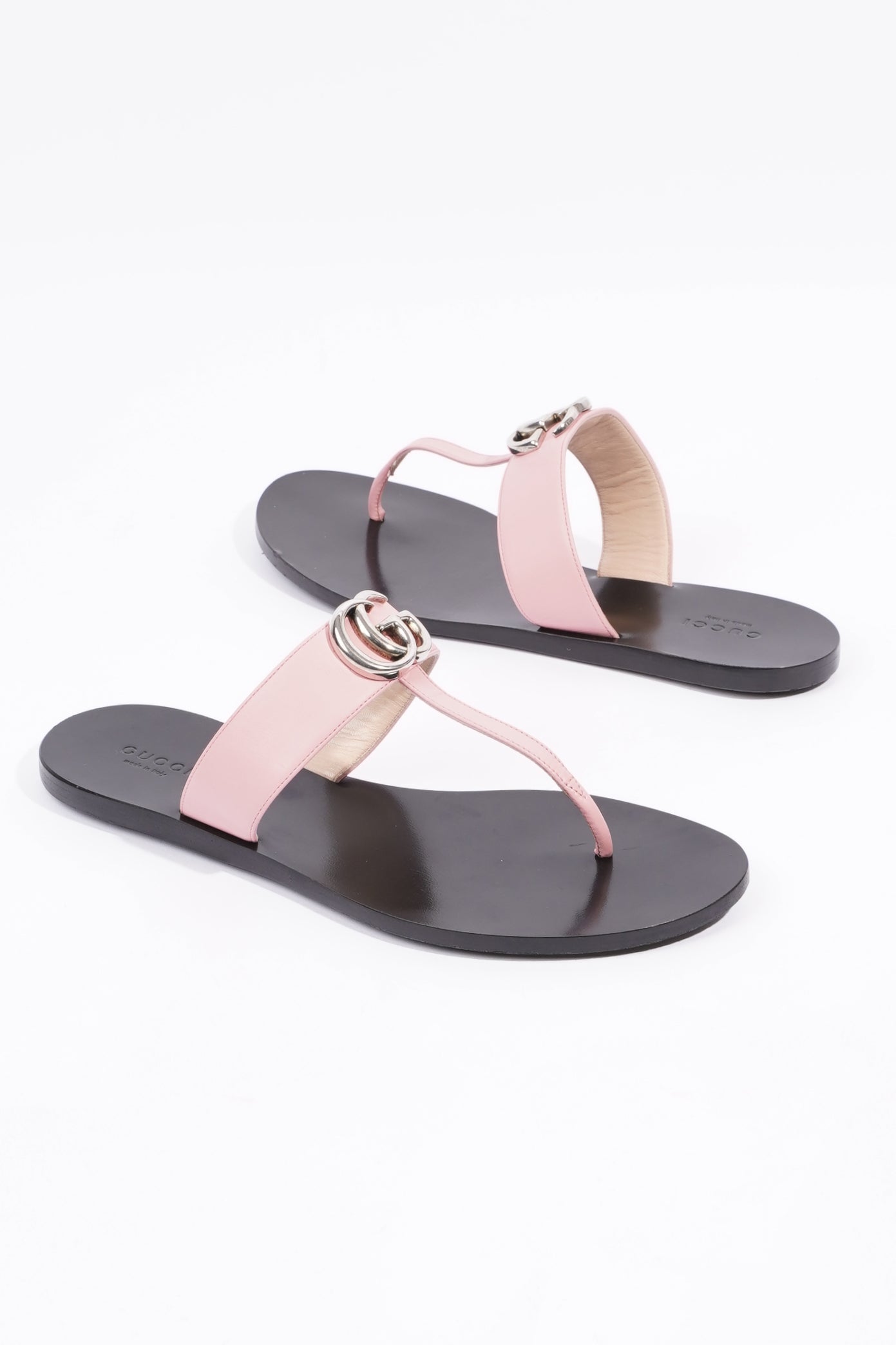 Gucci Womens Thong Sandal Black / Pink EU 38.5 / UK 5.5