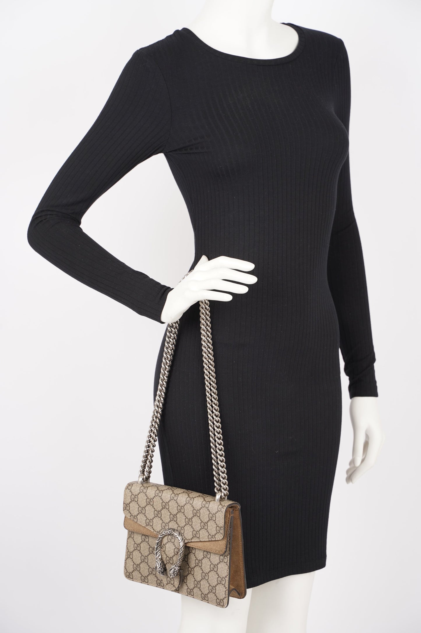 Gucci Dionysus GG Supreme Bag Brown Canvas Mini