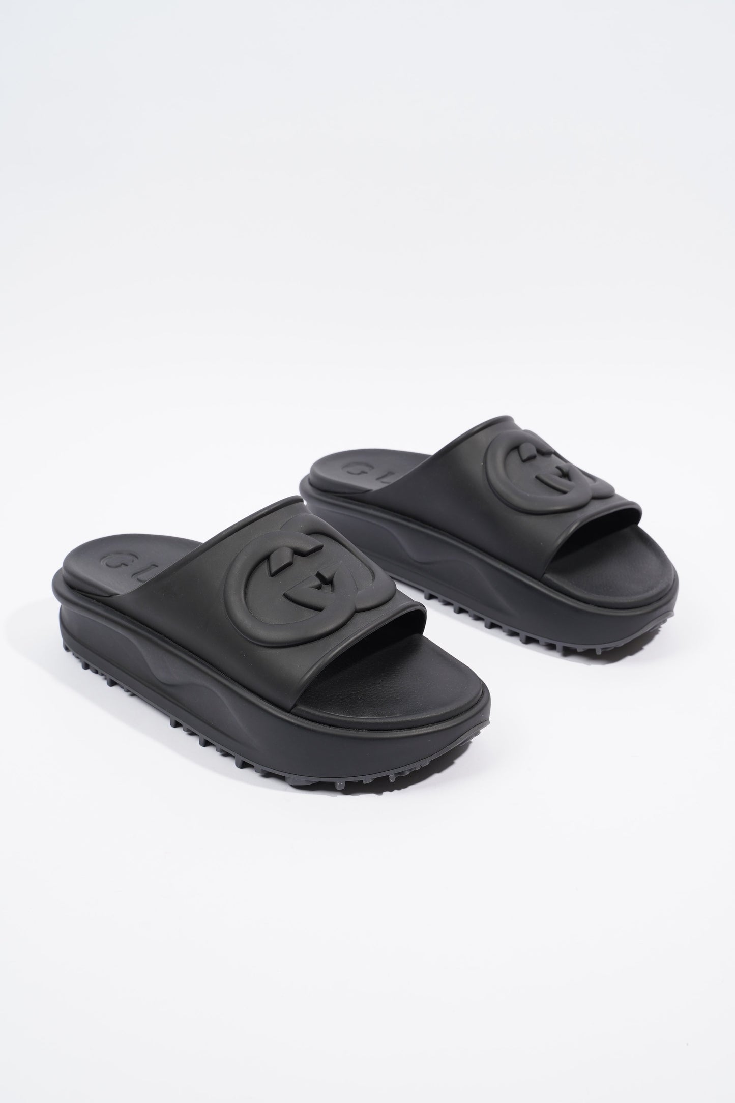Gucci Mens Interlocking G Slide Black EU 42 / UK 8