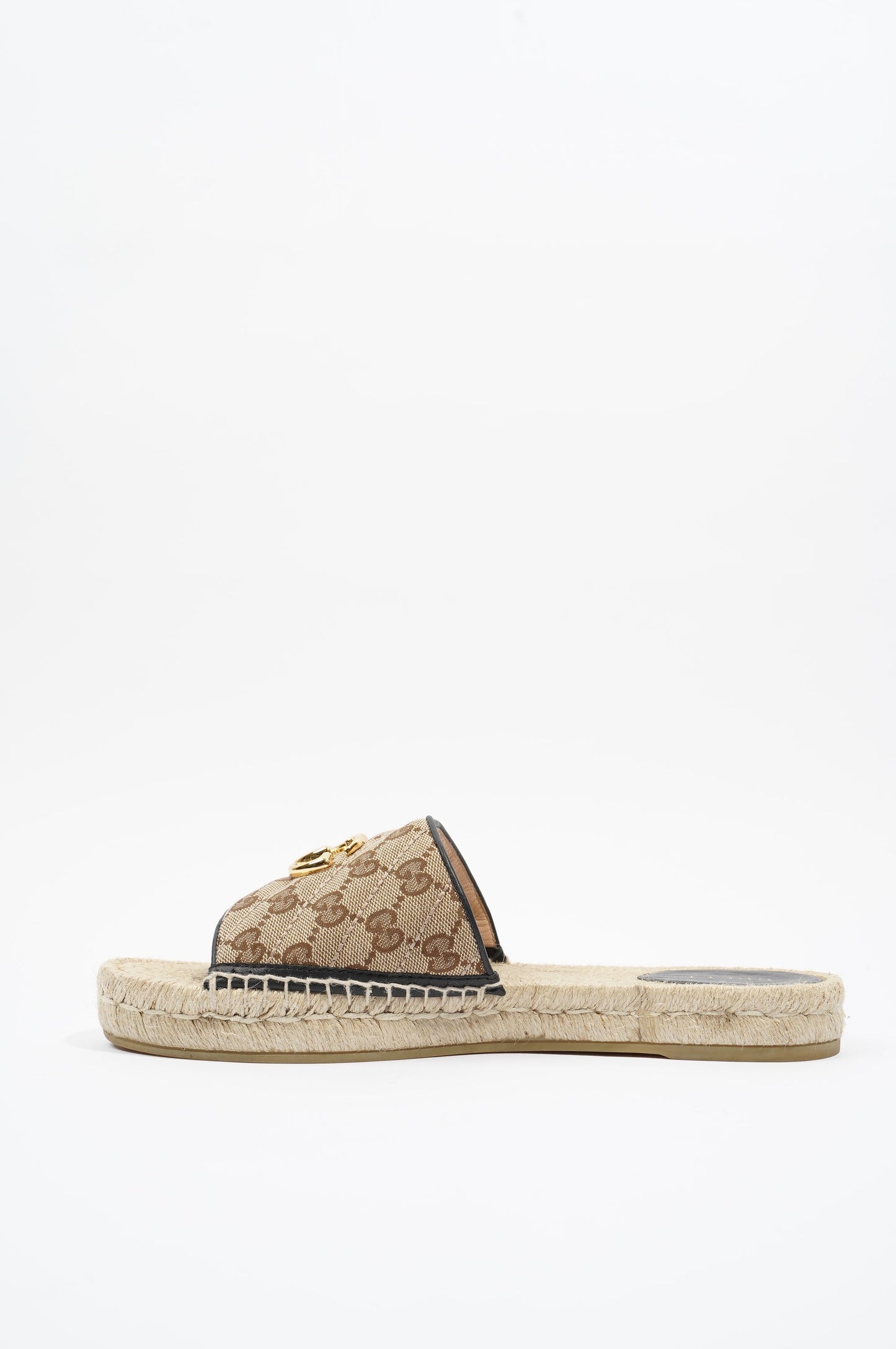 Gucci Womens GG Matelasse Canvas Espadrille Sandal Supreme EU 41 / UK 8
