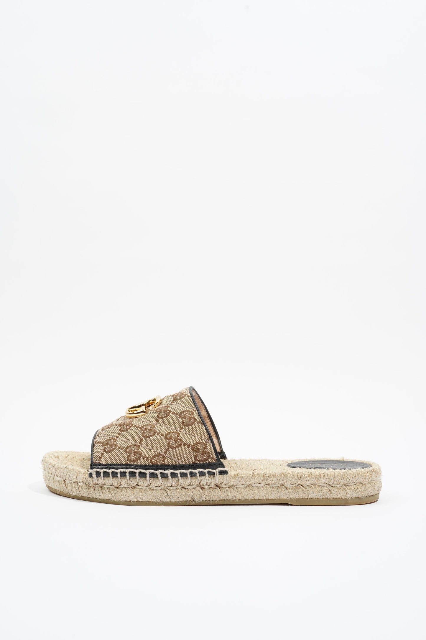 Gucci Womens GG Matelasse Canvas Espadrille Sandal Supreme EU 41 / UK 8
