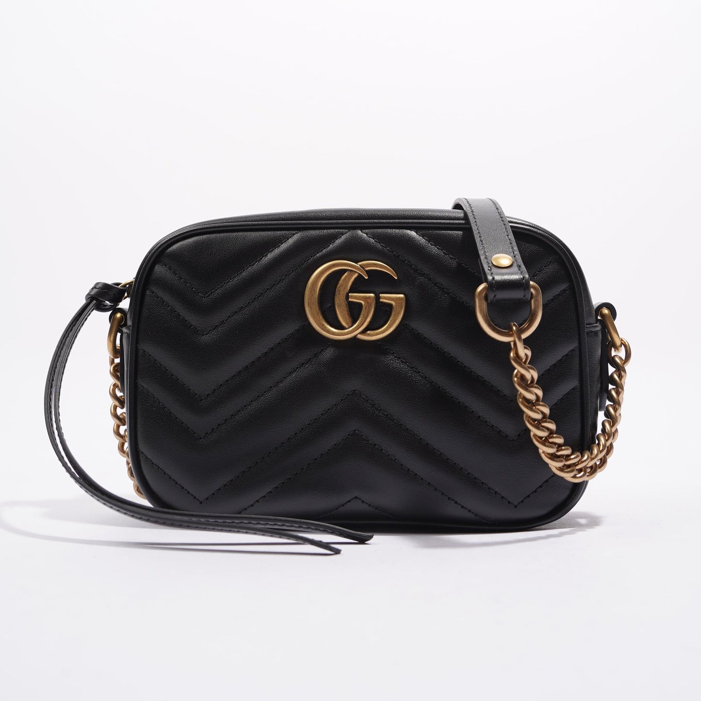 Gucci Womens Marmont Zip Black Mini