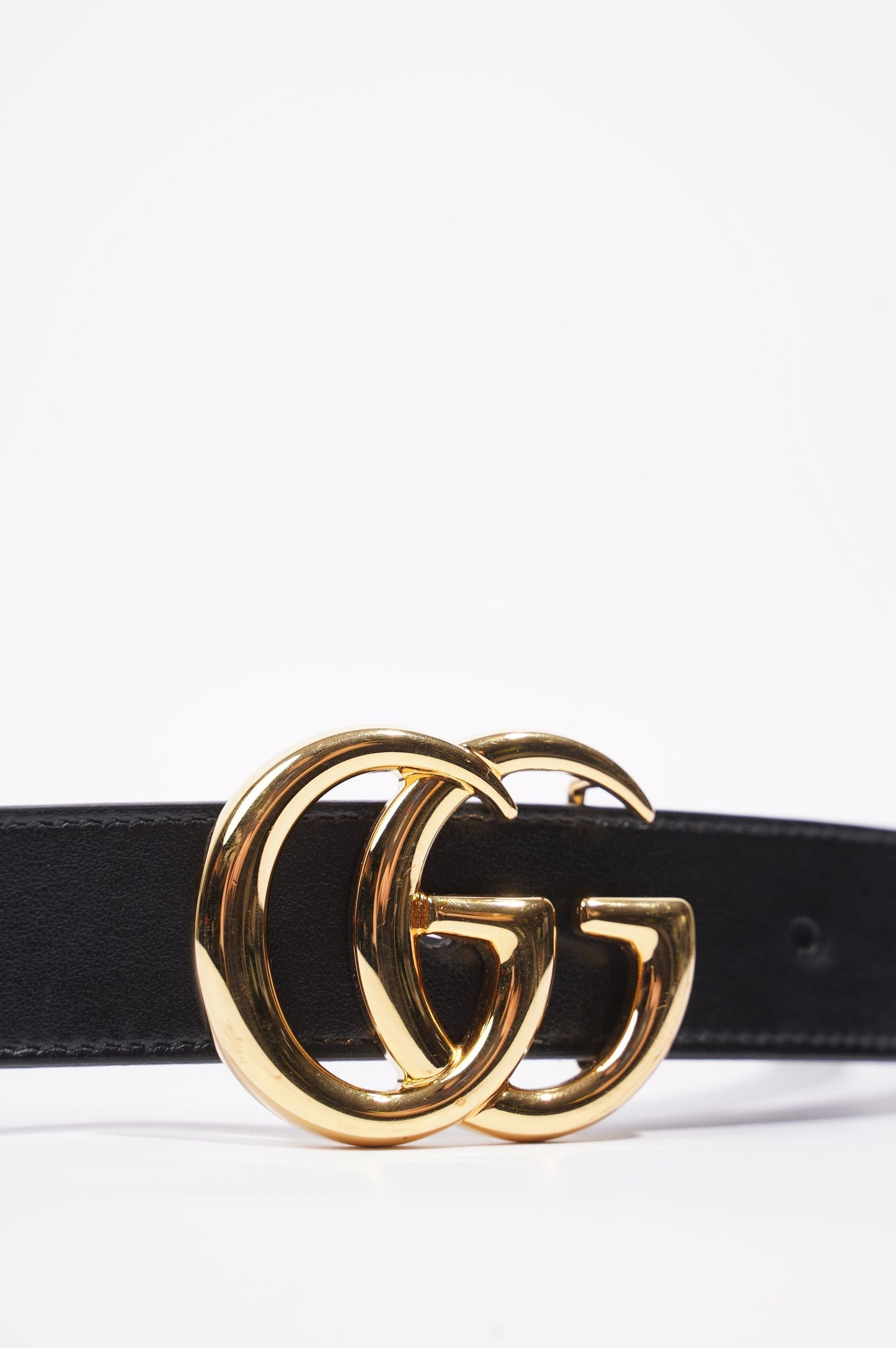 Gucci Mens Marmont Belt Black / Gold 70cm / 28"