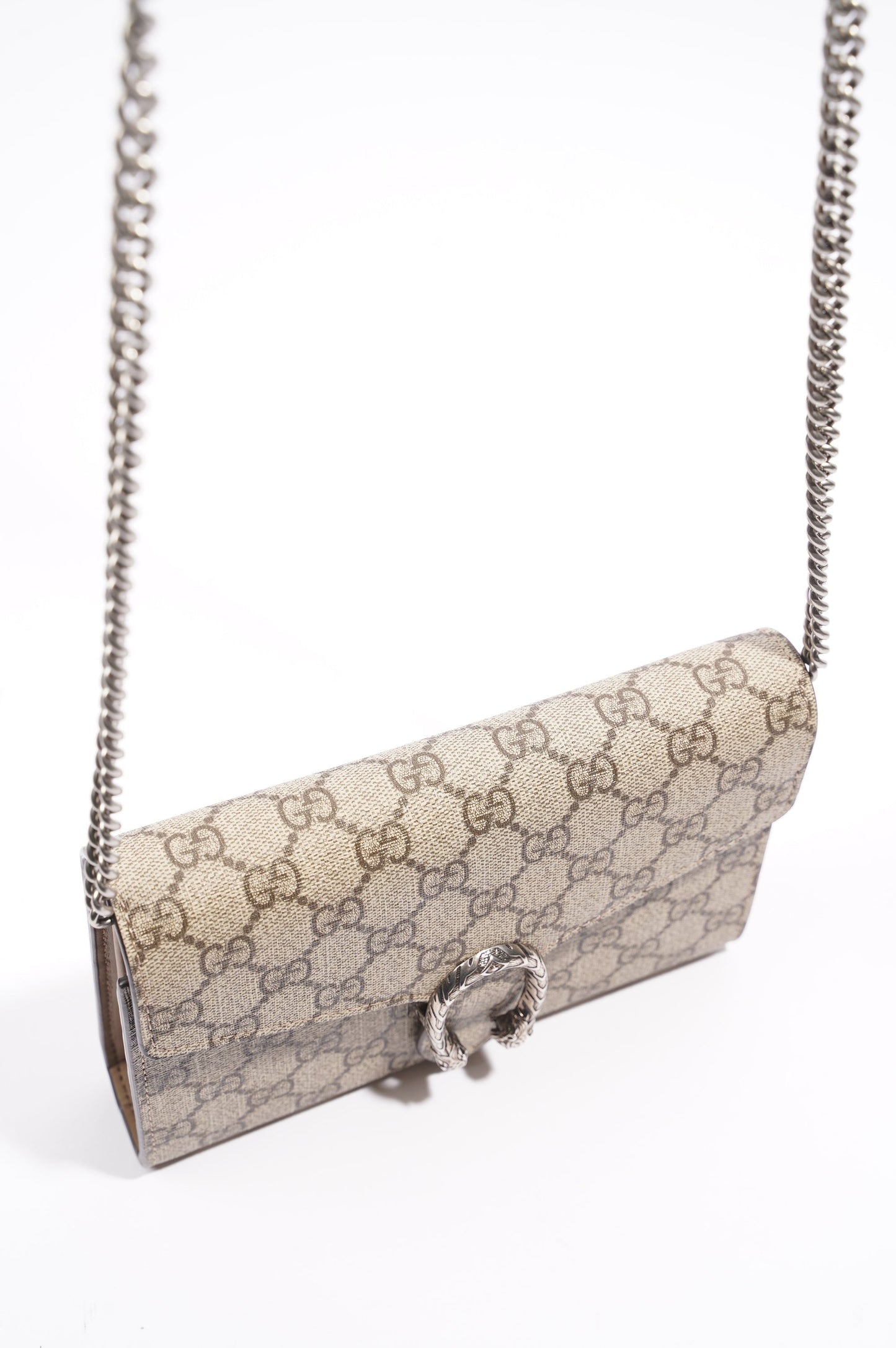 Gucci Dionysus GG Chain Wallet Supreme Canvas
