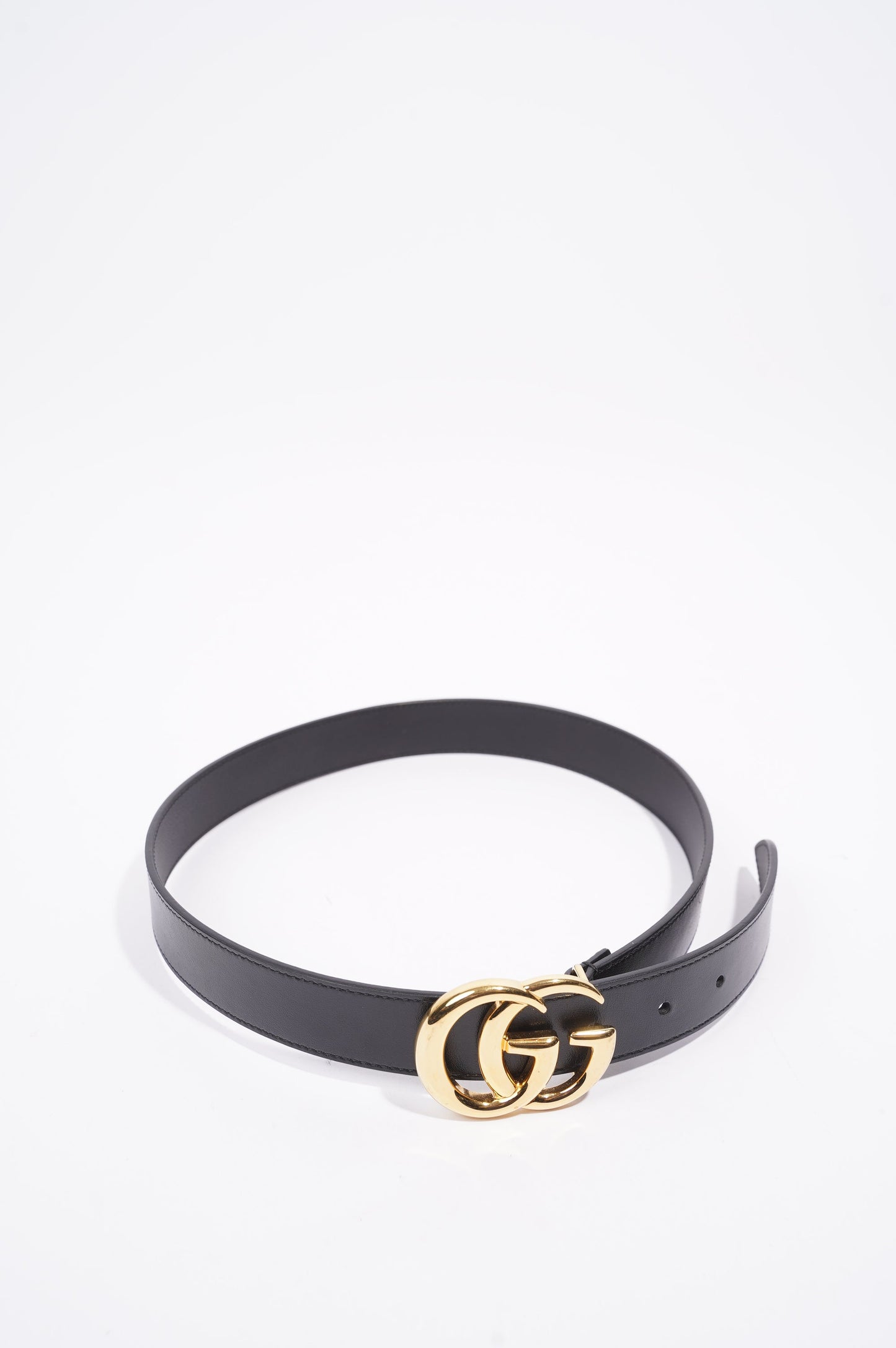 Gucci Mens Marmont Belt Black / Gold 70cm / 28"