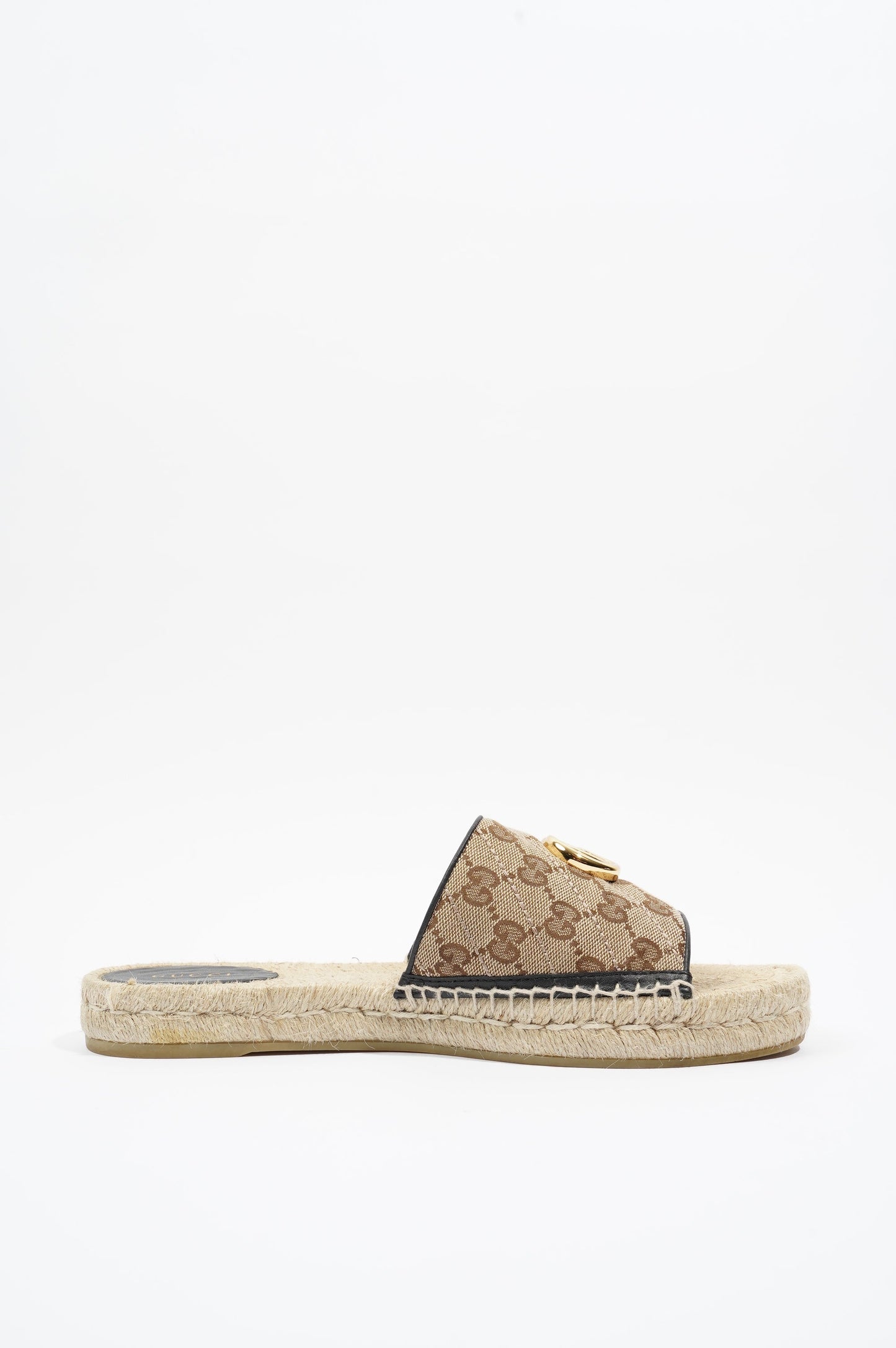 Gucci Womens GG Matelasse Canvas Espadrille Sandal Supreme EU 41 / UK 8