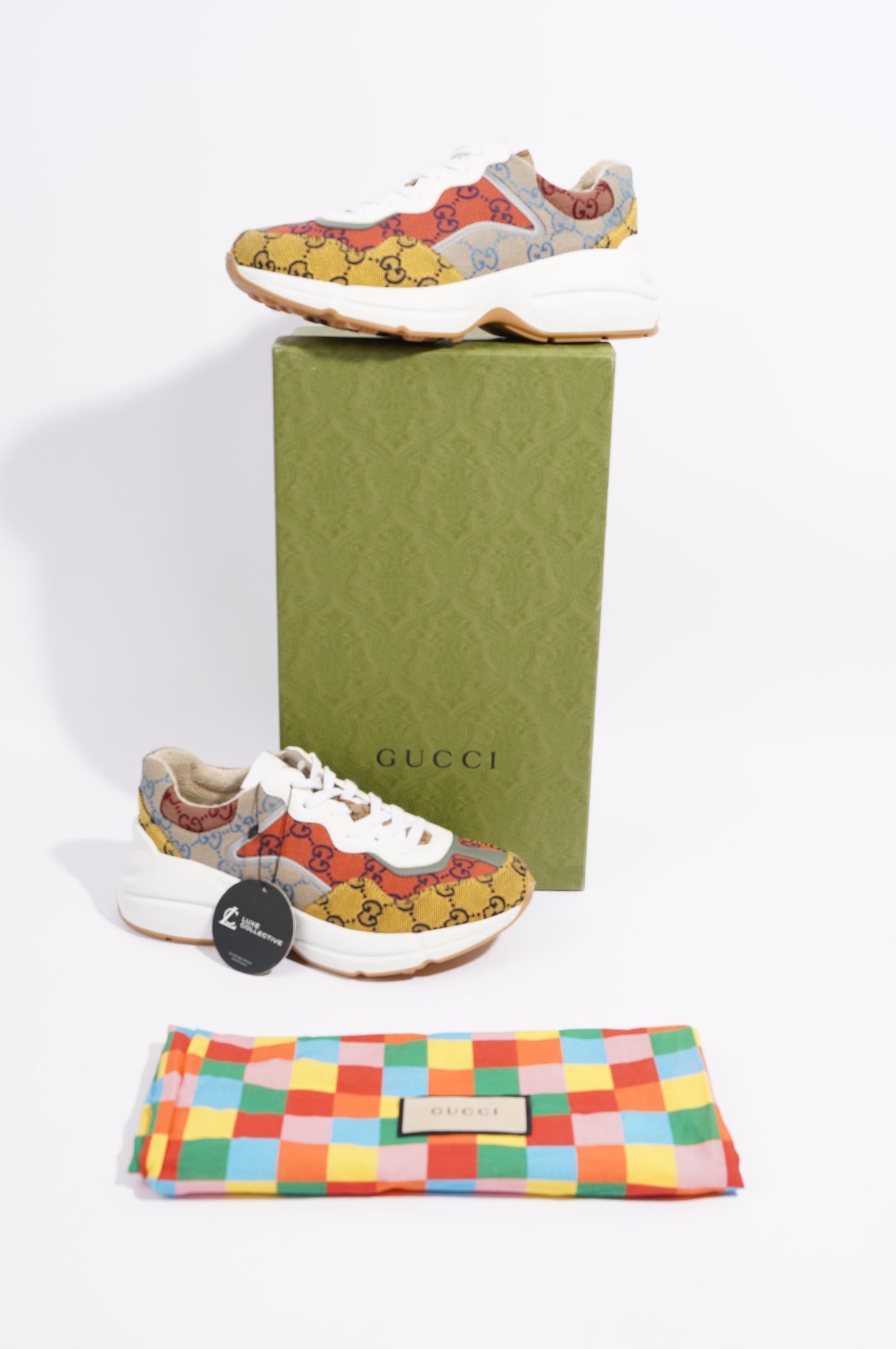 Gucci Womens Rhyton Red / Yellow / White EU 38 / UK 5