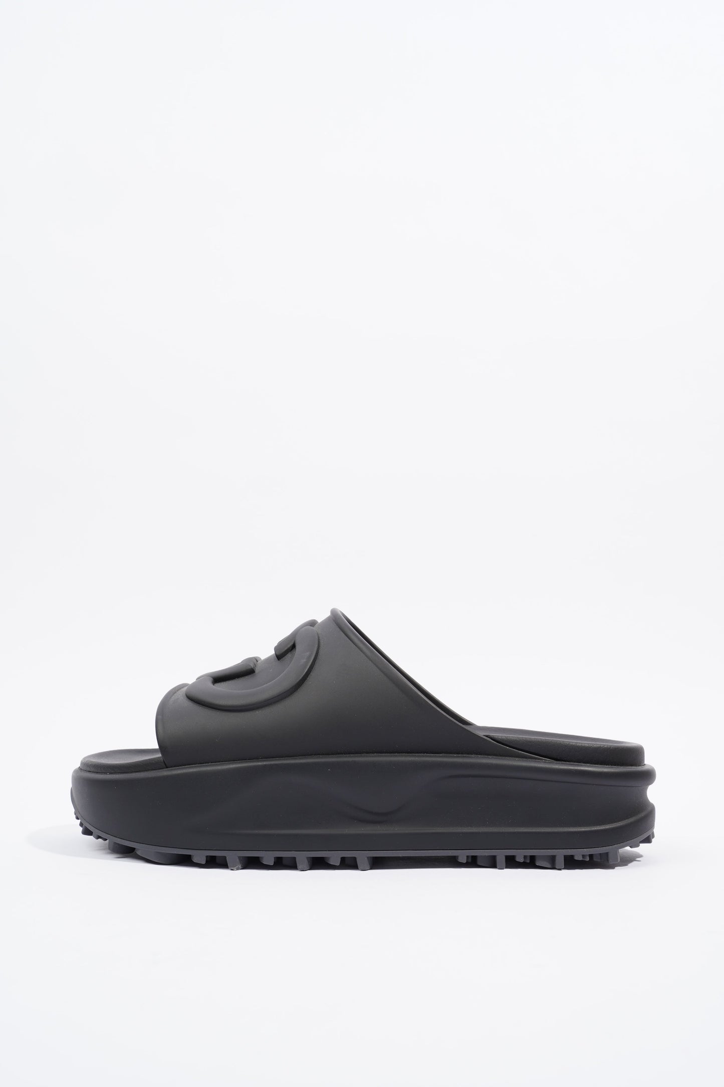Gucci Mens Interlocking G Slide Black EU 42 / UK 8