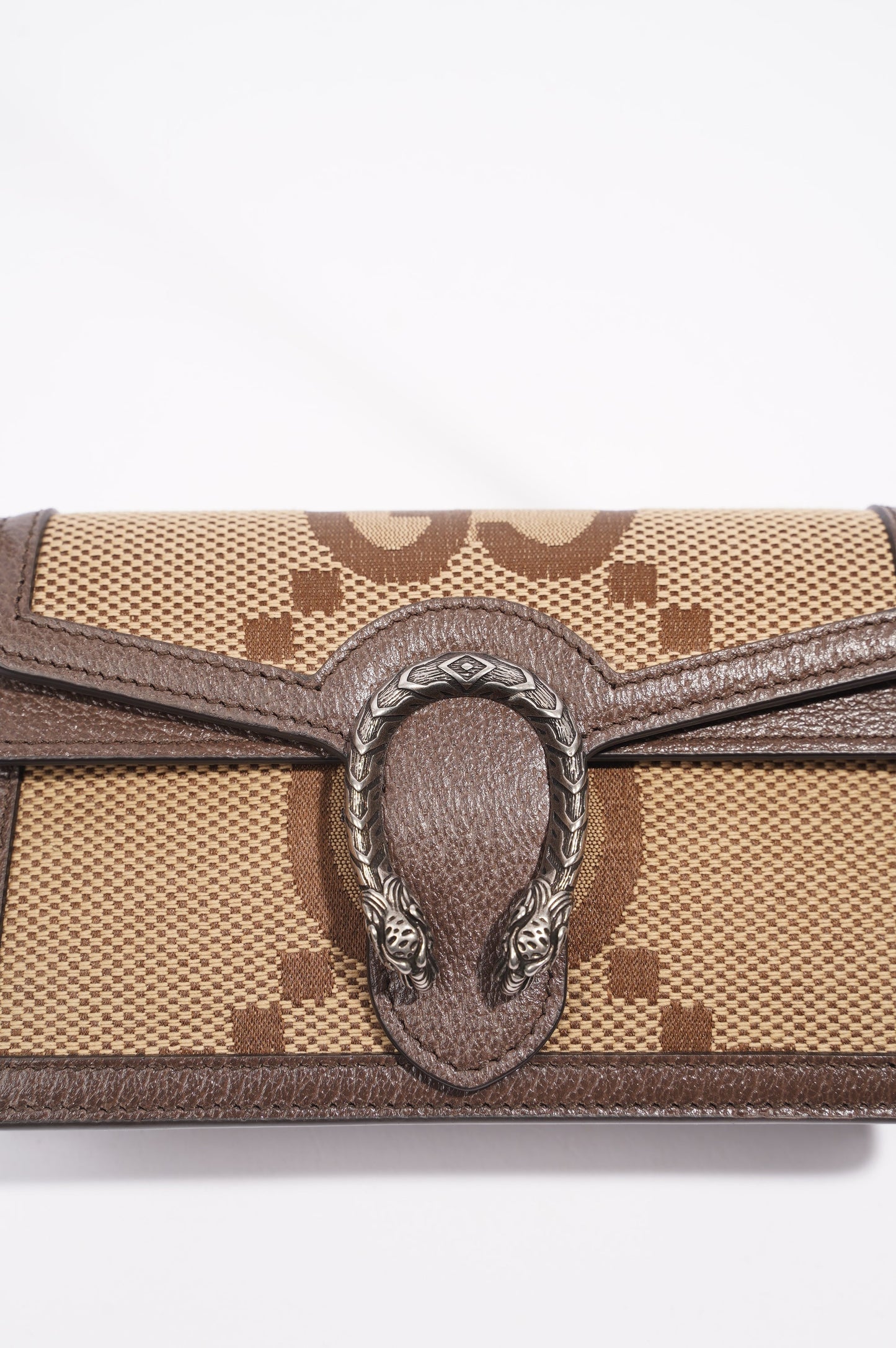 Gucci Womens Dionysus Bag Monogram Canvas / Leather Super Mini