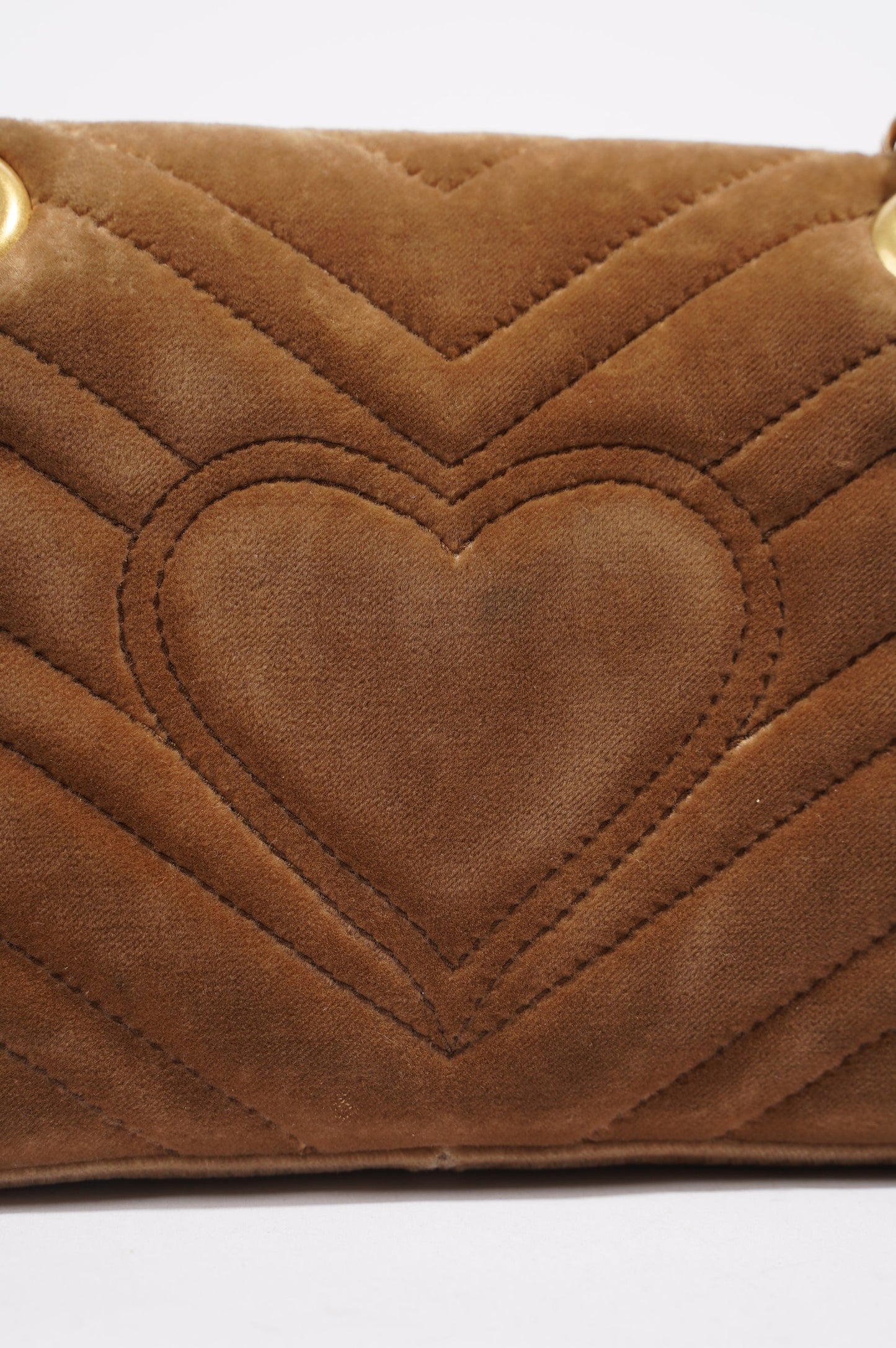 Gucci Womens GG Marmont Flap Bag Caramel Small