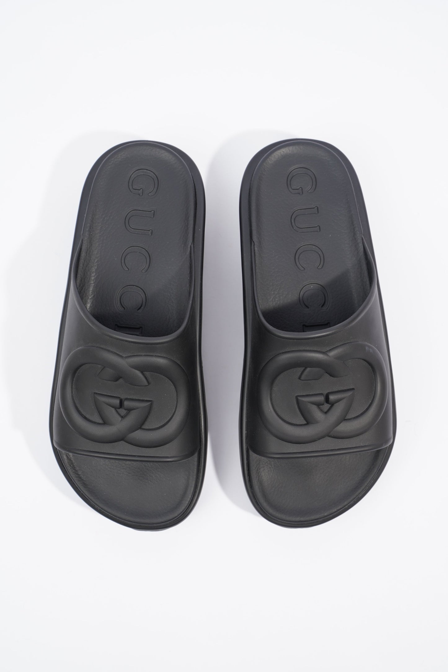 Gucci Mens Interlocking G Slide Black EU 42 / UK 8
