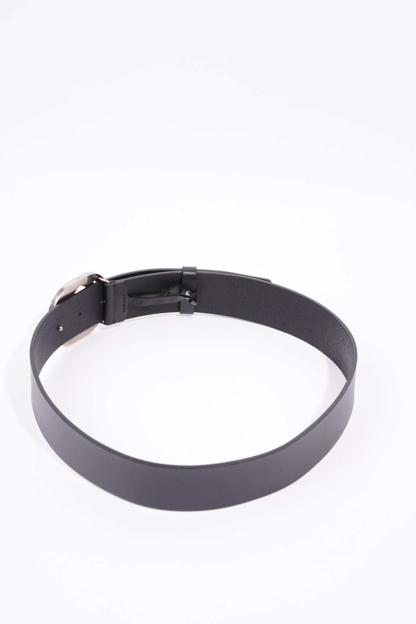 Gucci Oversized Interlock GG Belt Black Leather 30