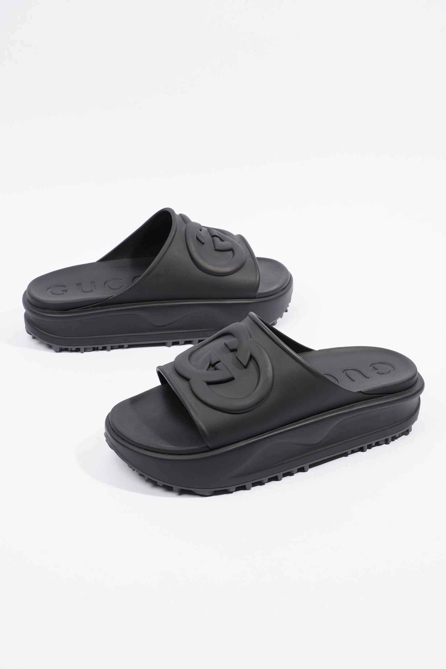 Gucci Mens Interlocking G Slide Black EU 42 / UK 8