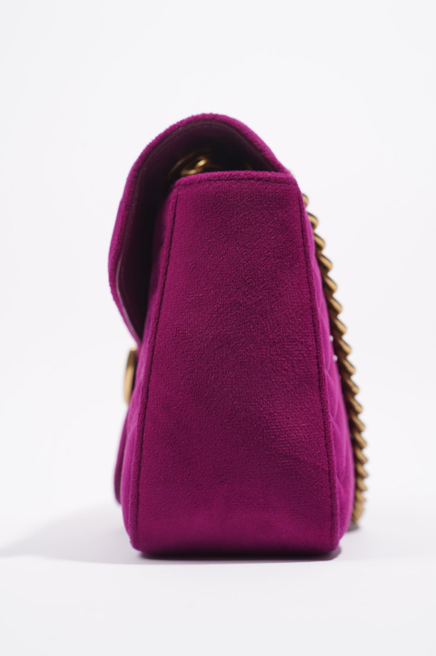 Gucci GG Marmont Flap Bag Purple Velvet Small