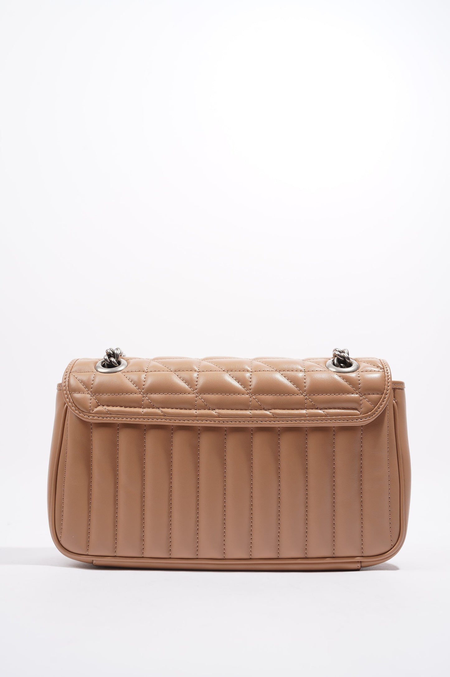 Gucci Womens GG Marmont Bag Nude Leather Small