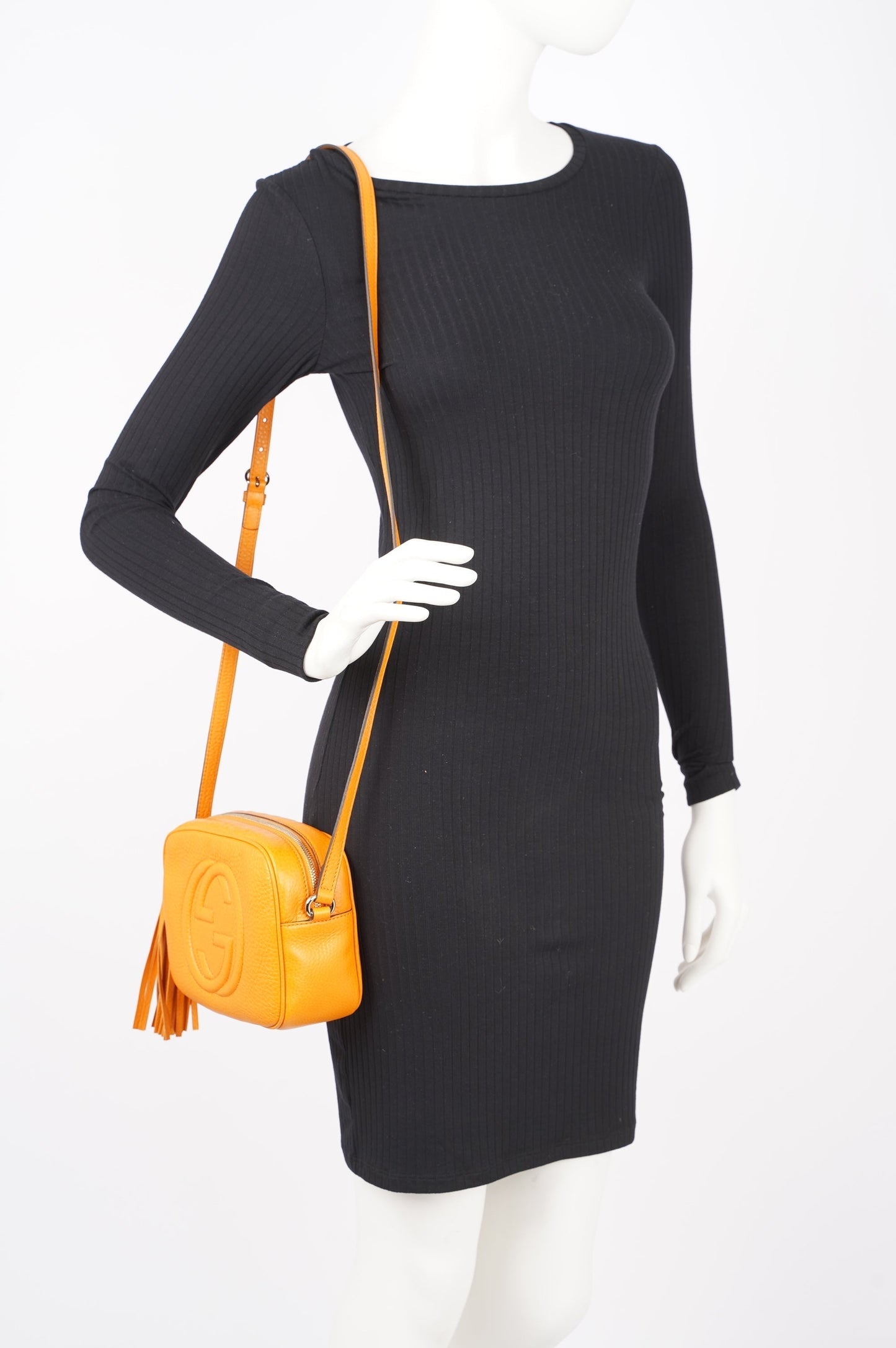 Gucci Womens Soho Disco Bag Orange Small