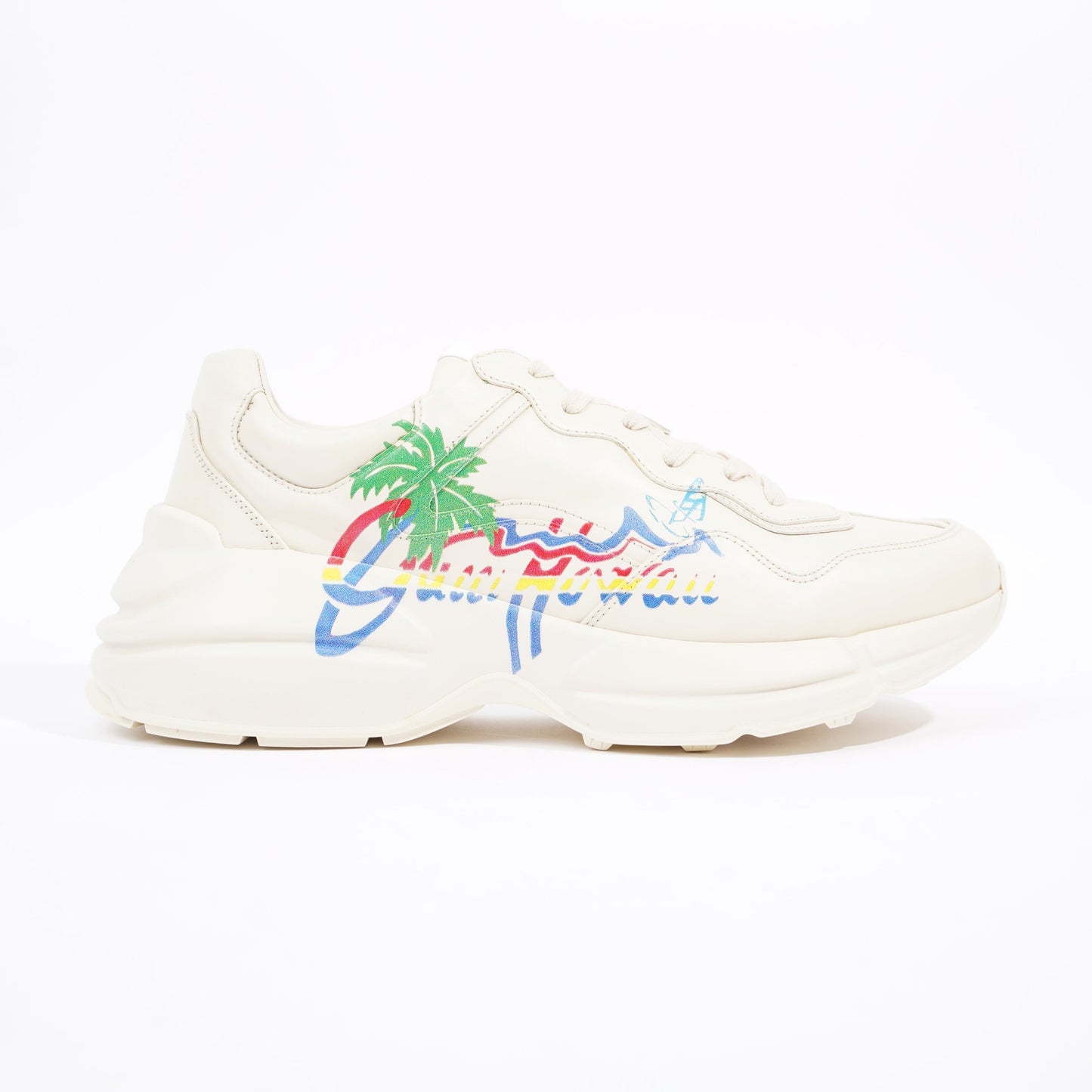 Gucci Mens Rhyton Ivory / Hawaii Print EU 42.5 / UK 8.5