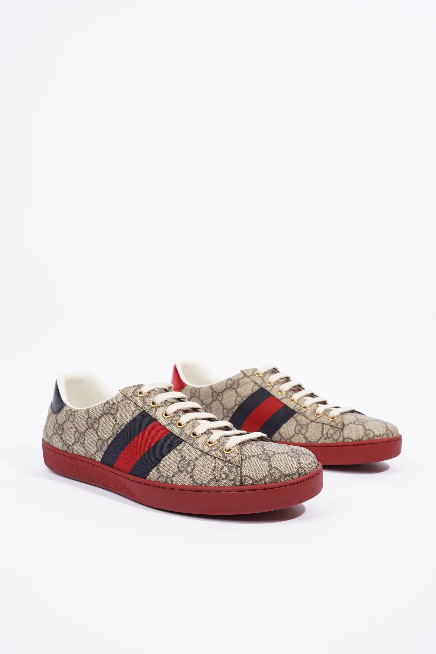 Gucci Mens Ace GG Supreme / Navy / Red EU 42.5 / UK 8.5