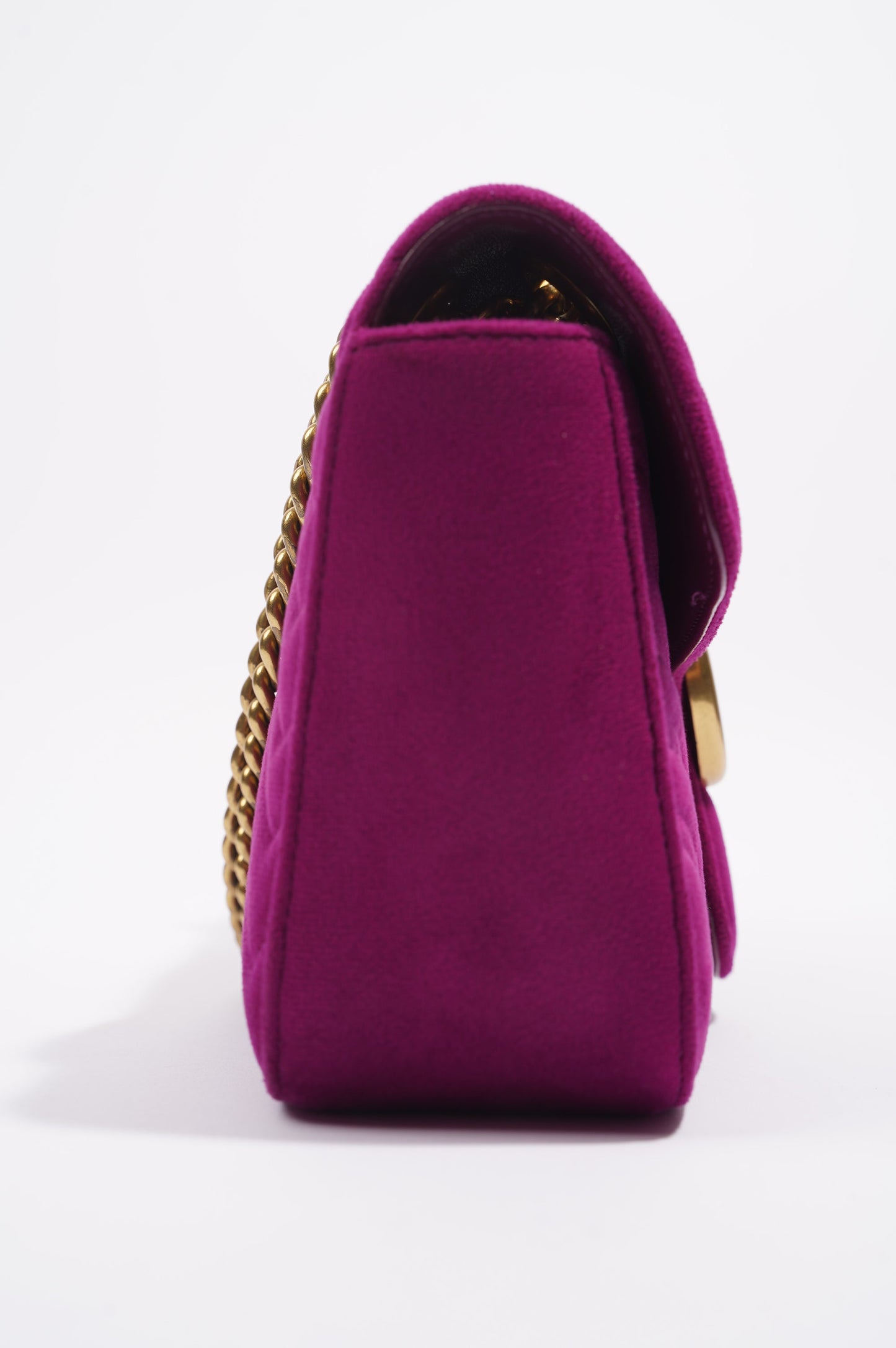 Gucci GG Marmont Flap Bag Purple Velvet Small