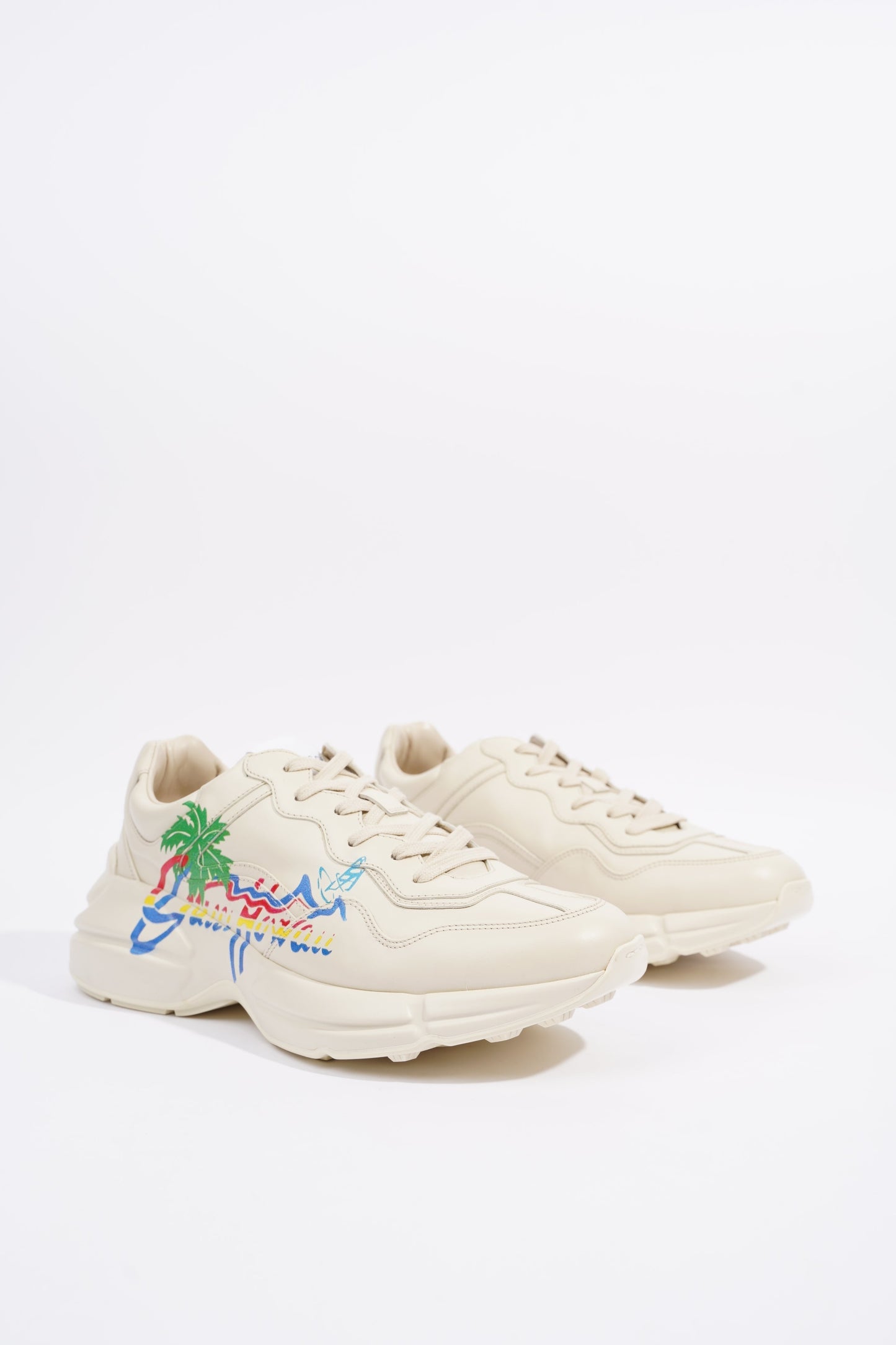 Gucci Mens Rhyton Ivory / Hawaii Print EU 42.5 / UK 8.5