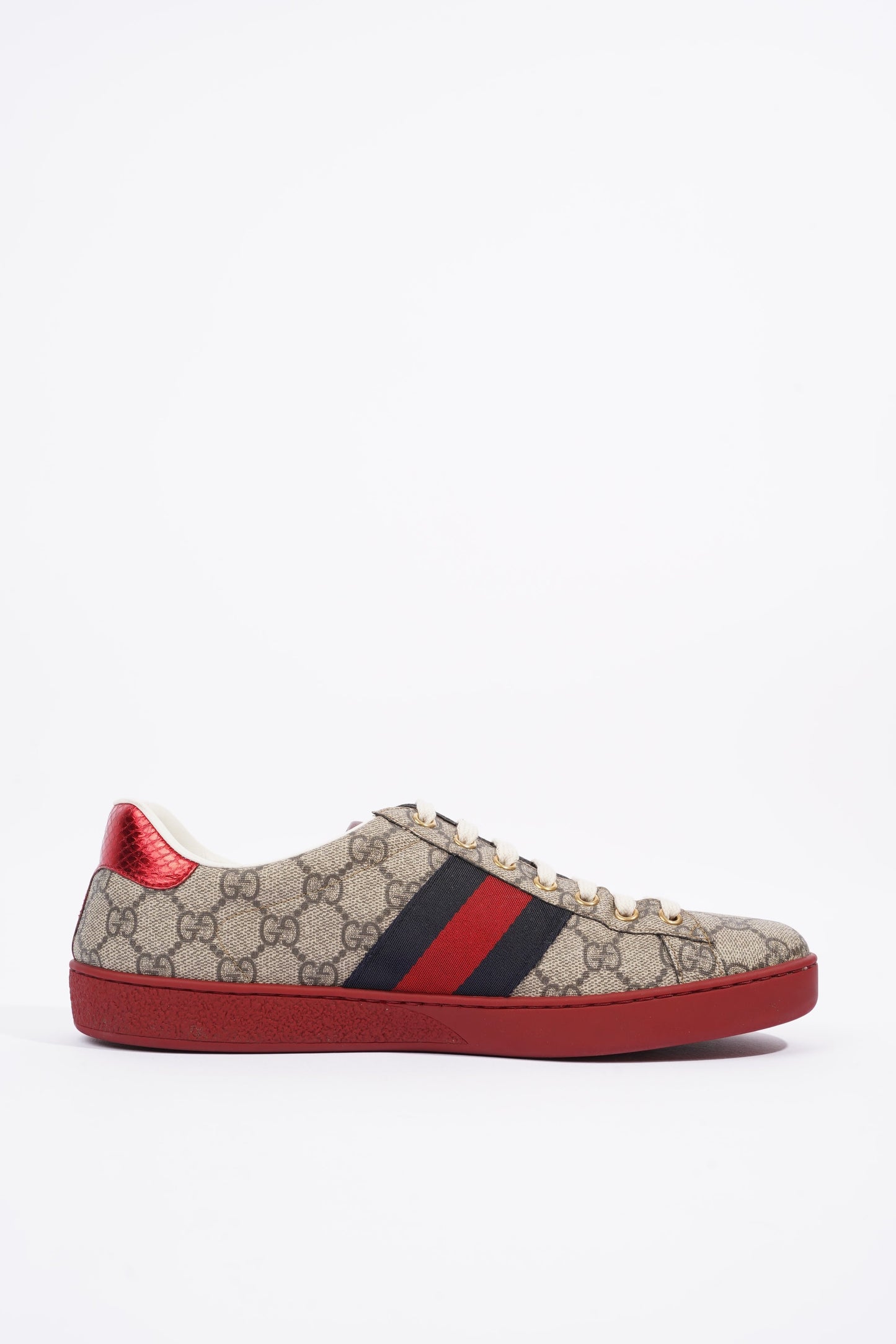 Gucci Mens Ace GG Supreme / Navy / Red EU 42.5 / UK 8.5