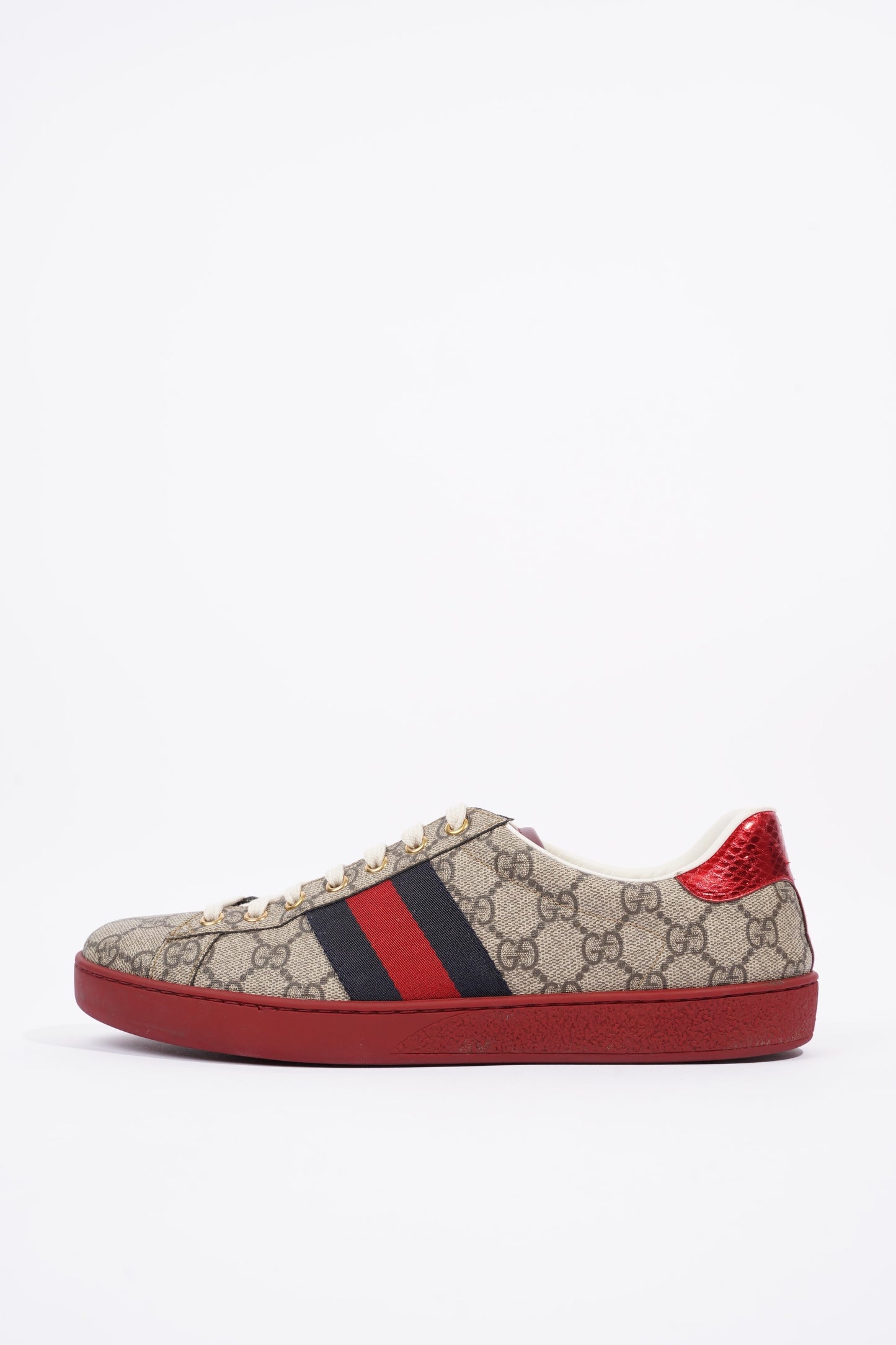 Gucci Mens Ace GG Supreme / Navy / Red EU 42.5 / UK 8.5