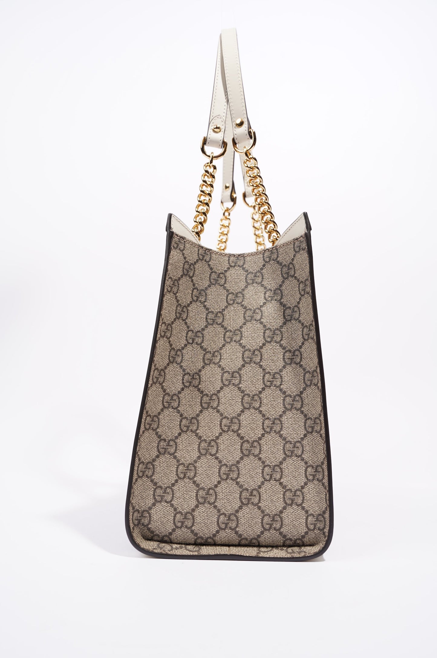 Gucci Womens Padlock Bag Supreme Cream Medium