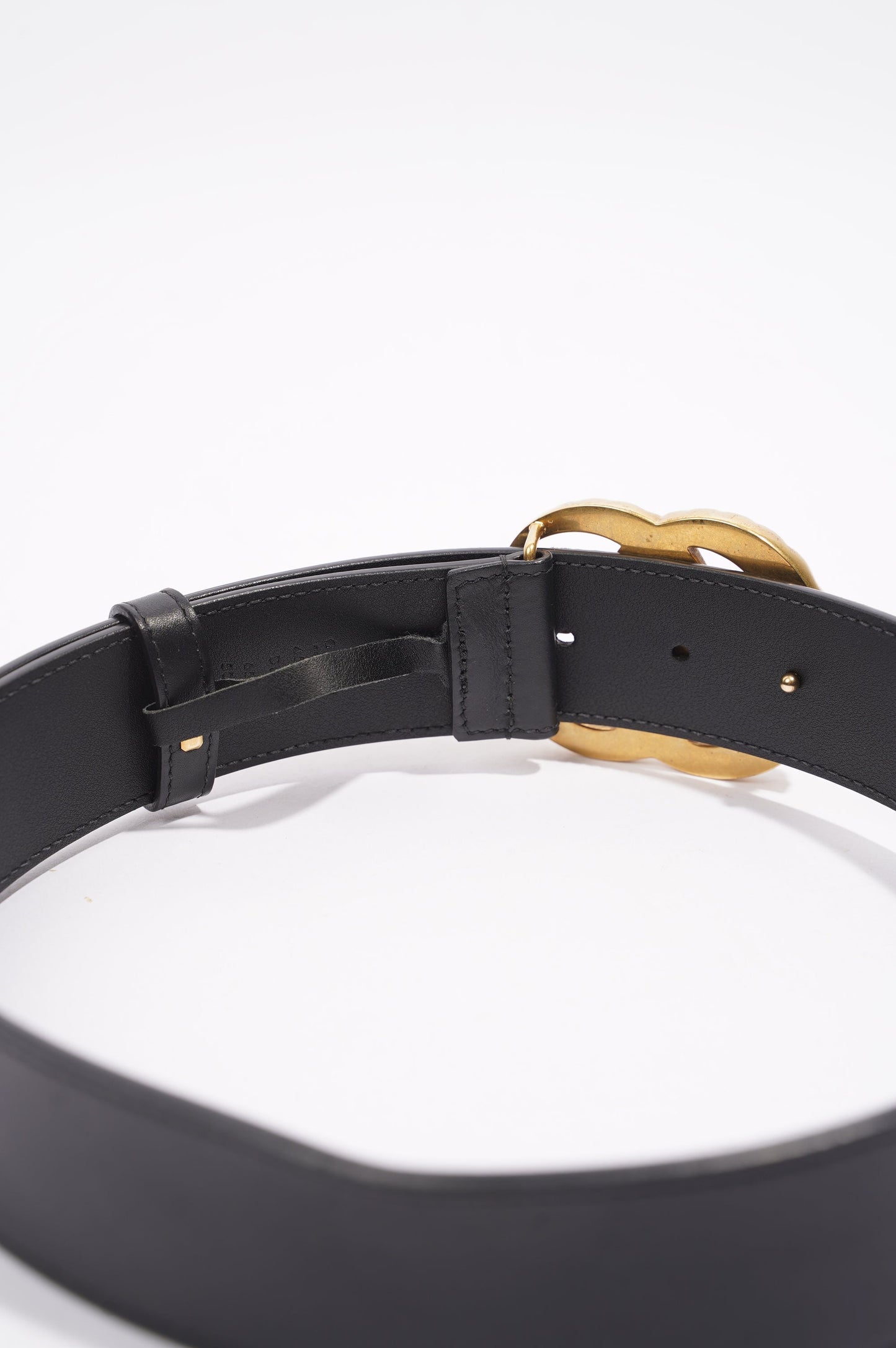 Gucci Womens Pearl Marmont Belt Black / Gold / Silver 65cm - 26"