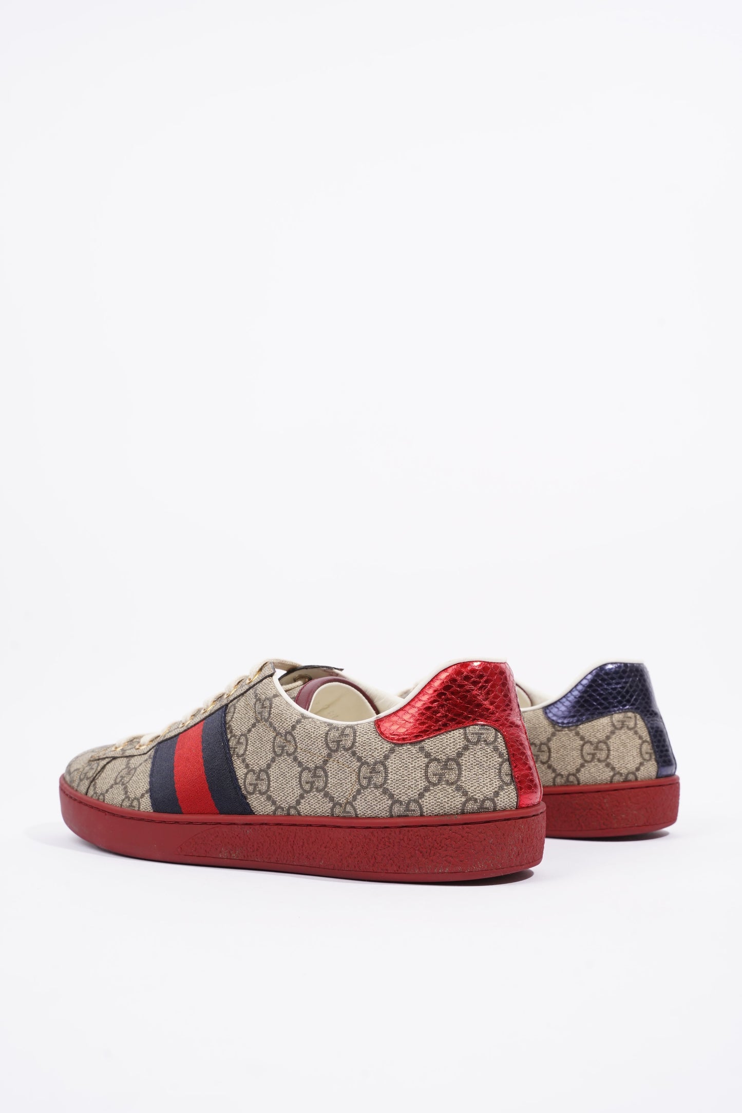 Gucci Mens Ace GG Supreme / Navy / Red EU 42.5 / UK 8.5
