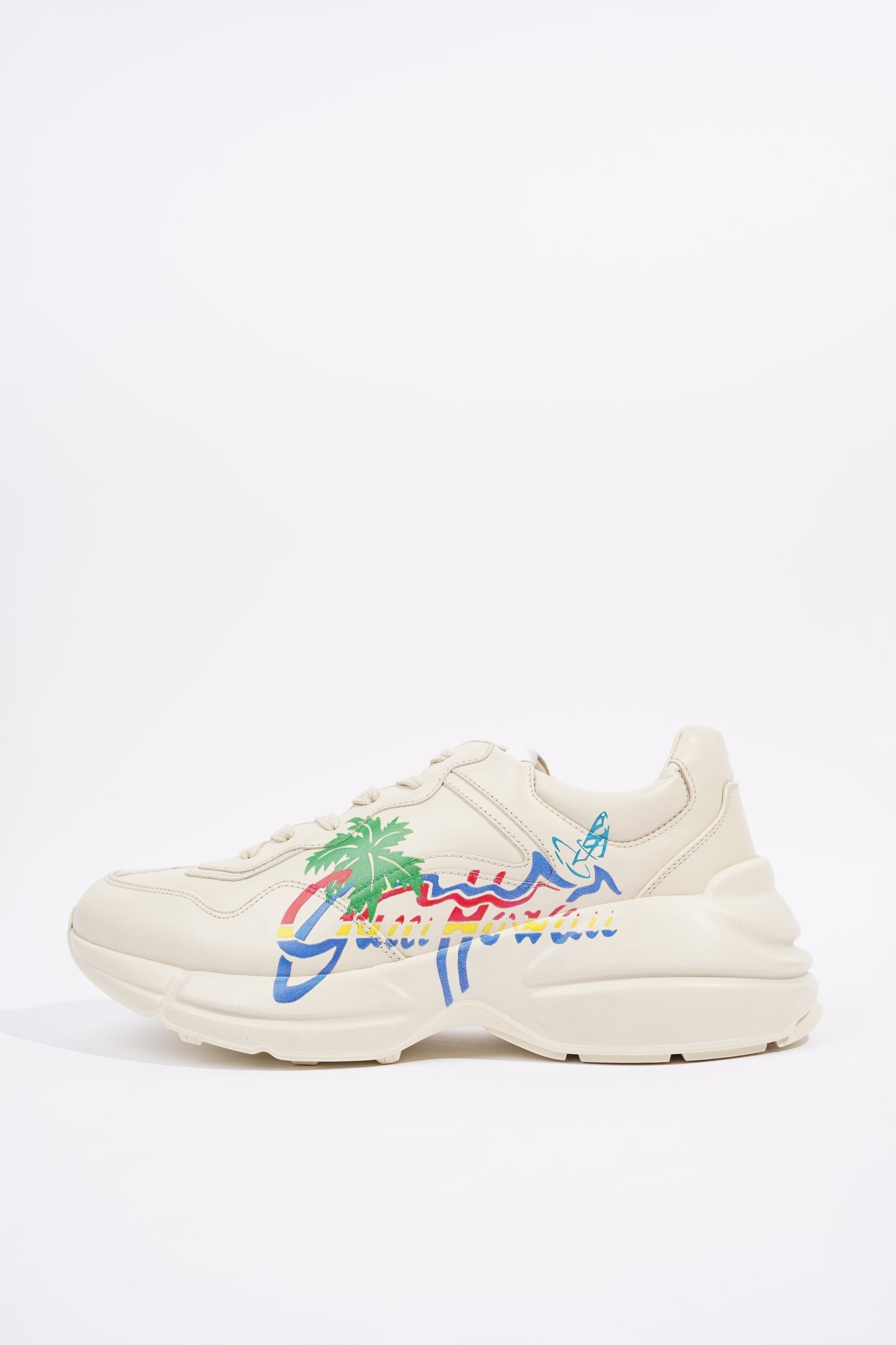 Gucci Mens Rhyton Ivory / Hawaii Print EU 42.5 / UK 8.5