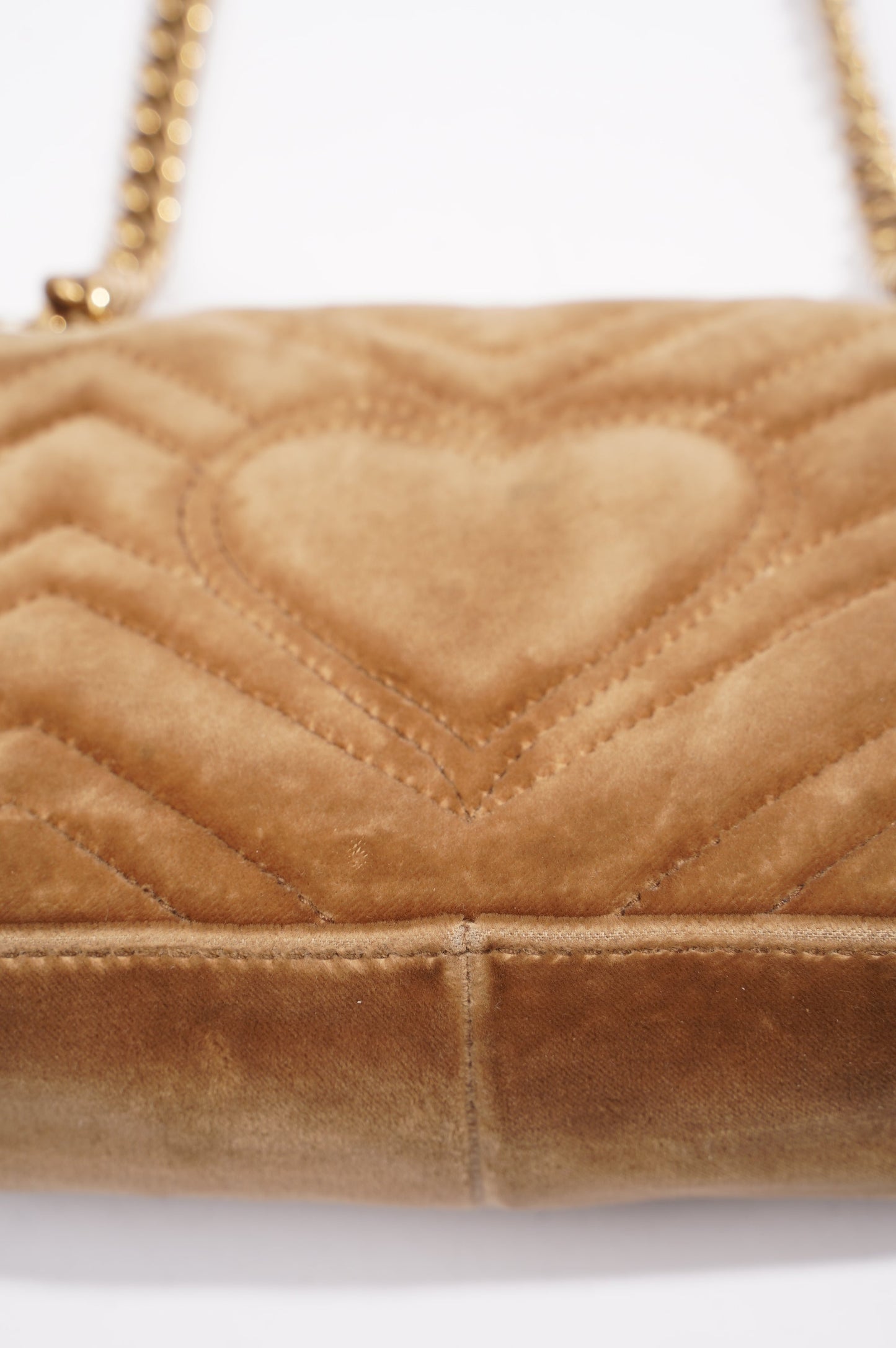 Gucci Womens GG Marmont Flap Bag Caramel Small