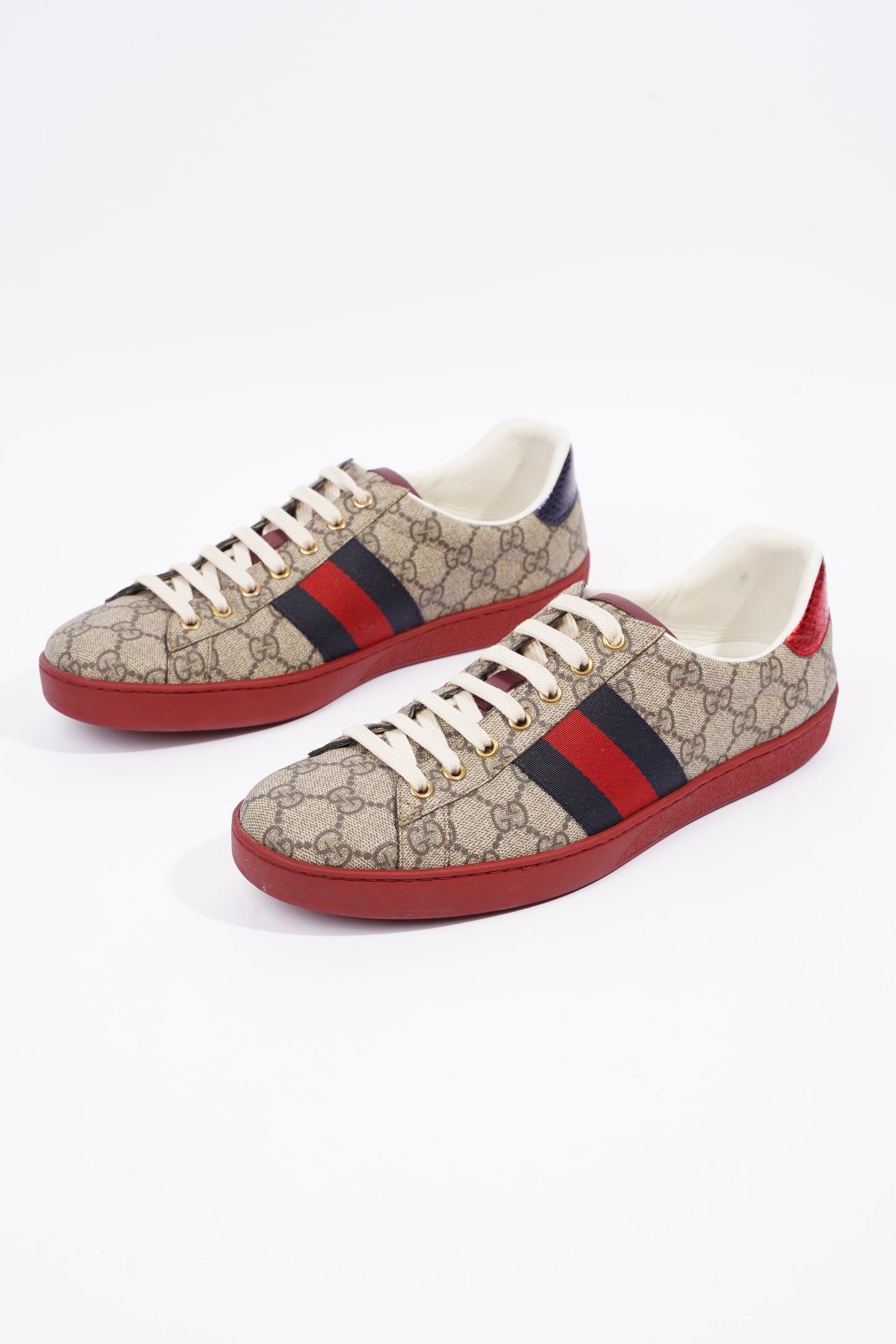 Gucci Mens Ace GG Supreme / Navy / Red EU 42.5 / UK 8.5
