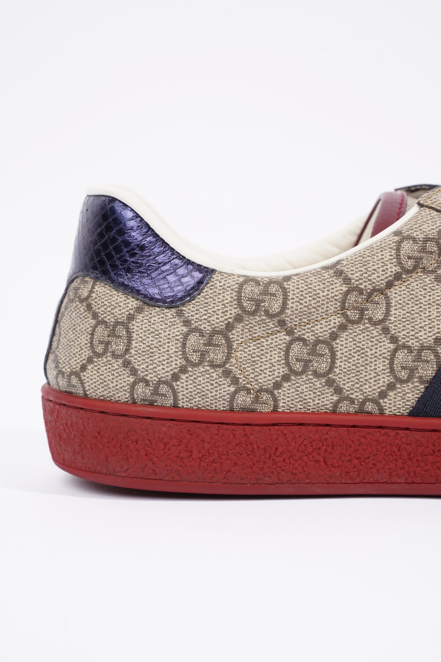 Gucci Mens Ace GG Supreme / Navy / Red EU 42.5 / UK 8.5