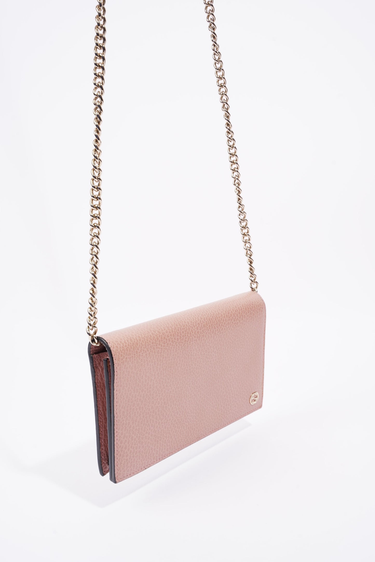 Gucci Womens Wallet on Chain Pink Leather