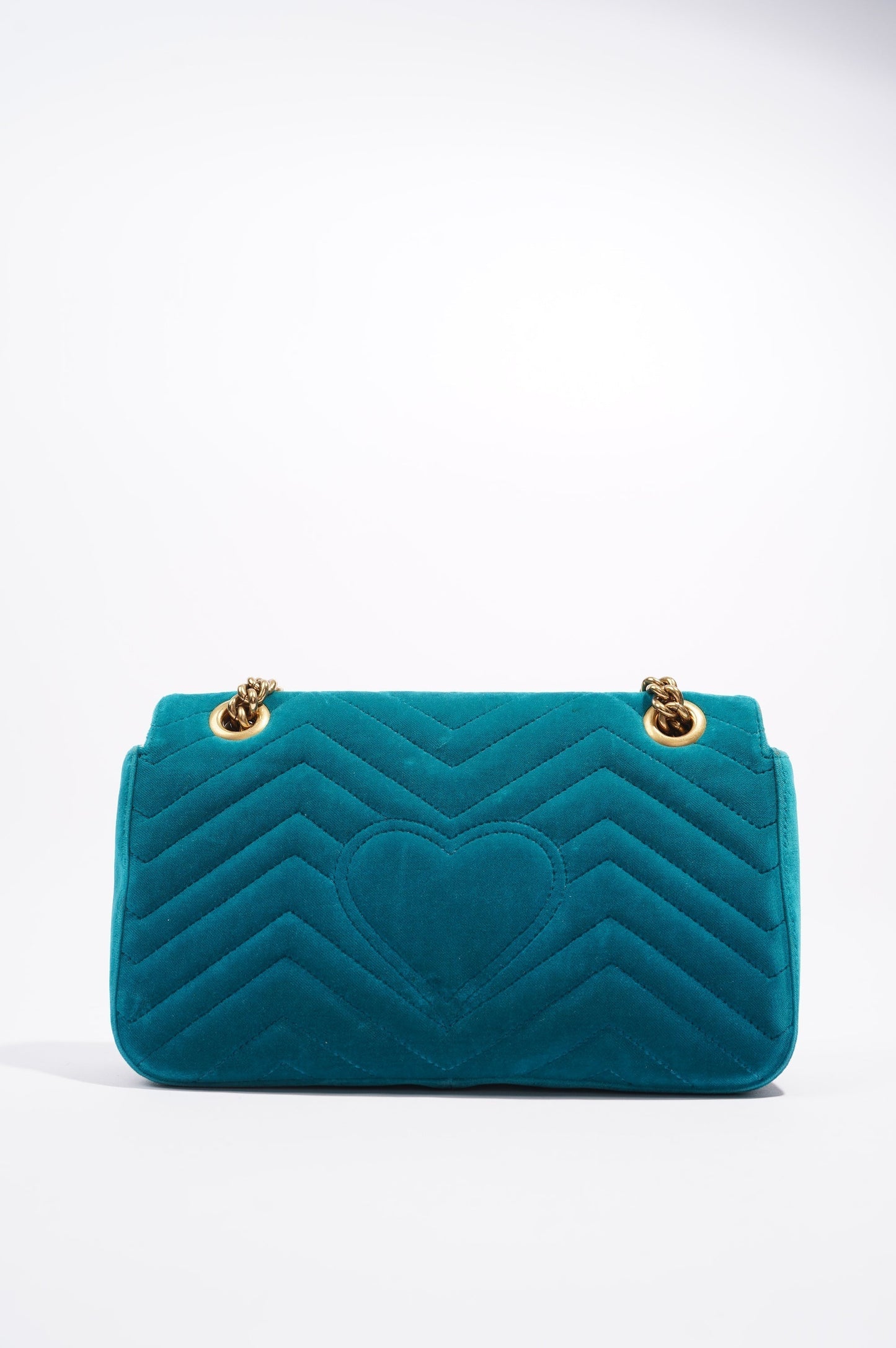 Gucci GG Marmont Flap Bag Green Velvet Small