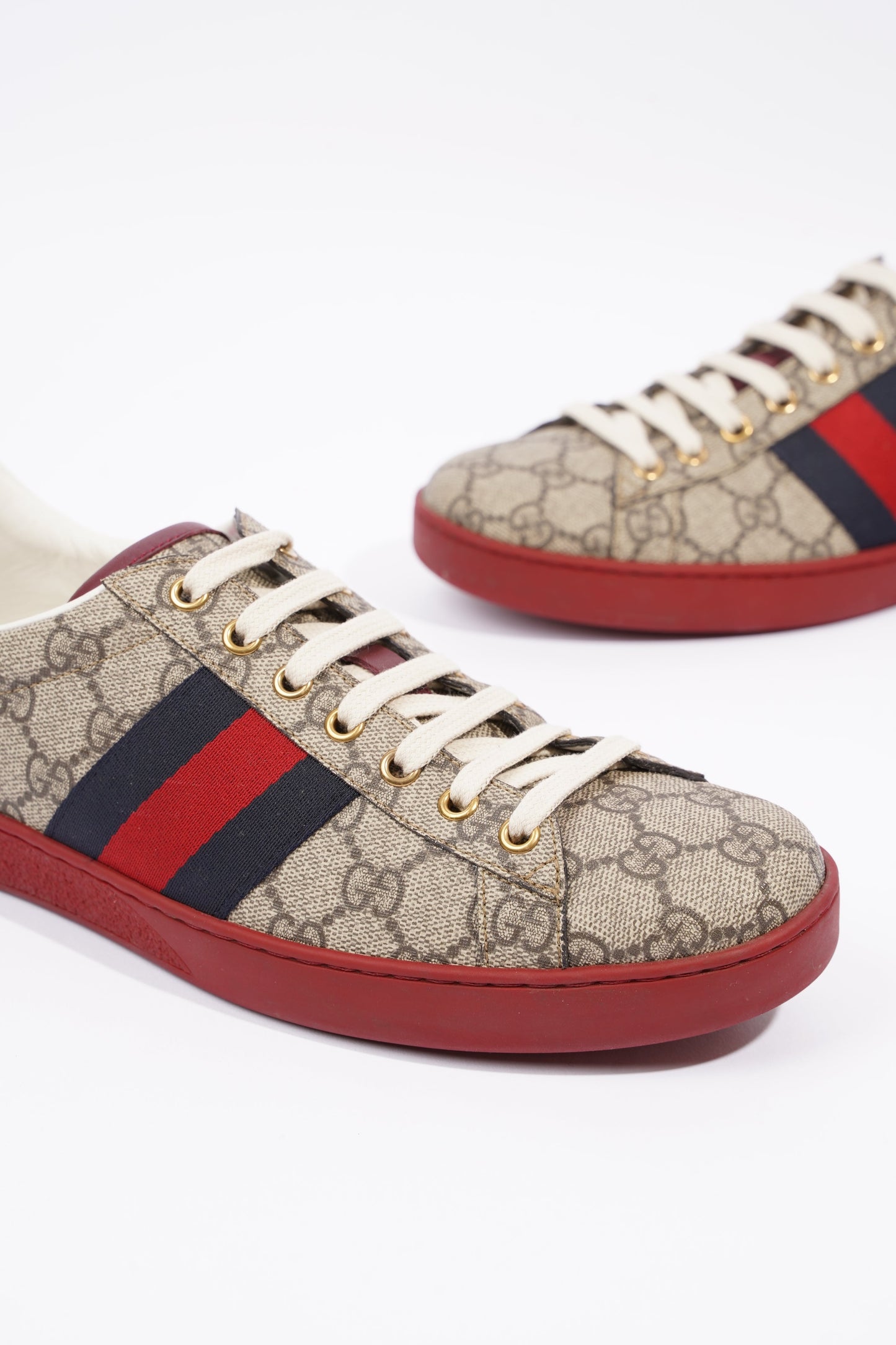 Gucci Mens Ace GG Supreme / Navy / Red EU 42.5 / UK 8.5