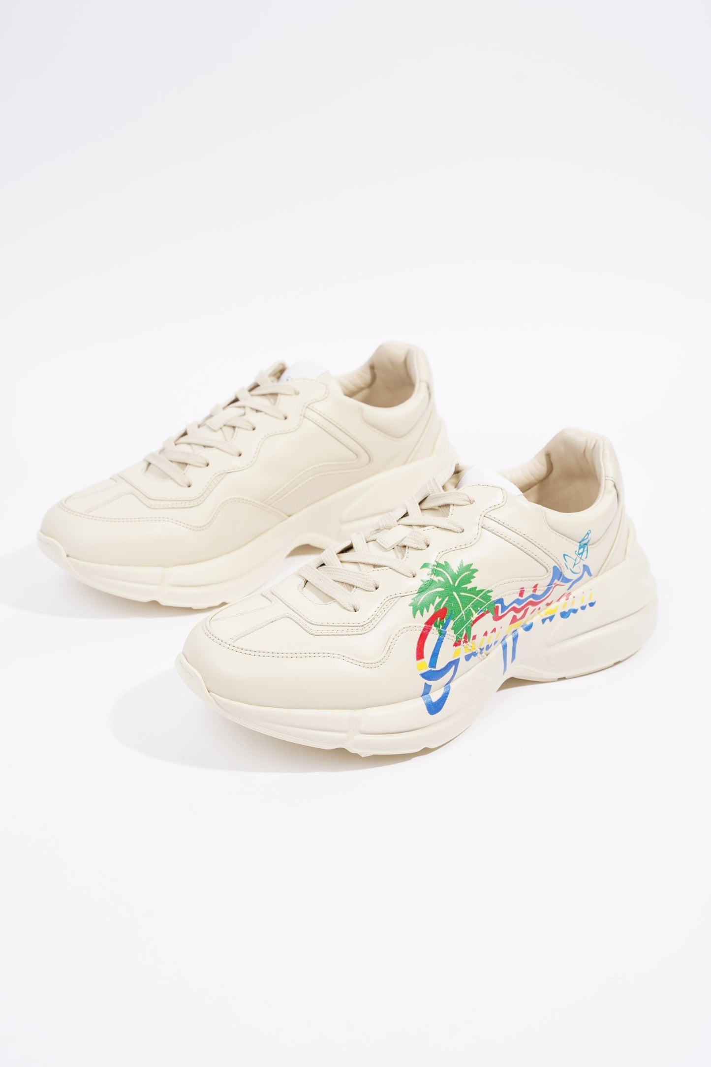 Gucci Mens Rhyton Ivory / Hawaii Print EU 42.5 / UK 8.5