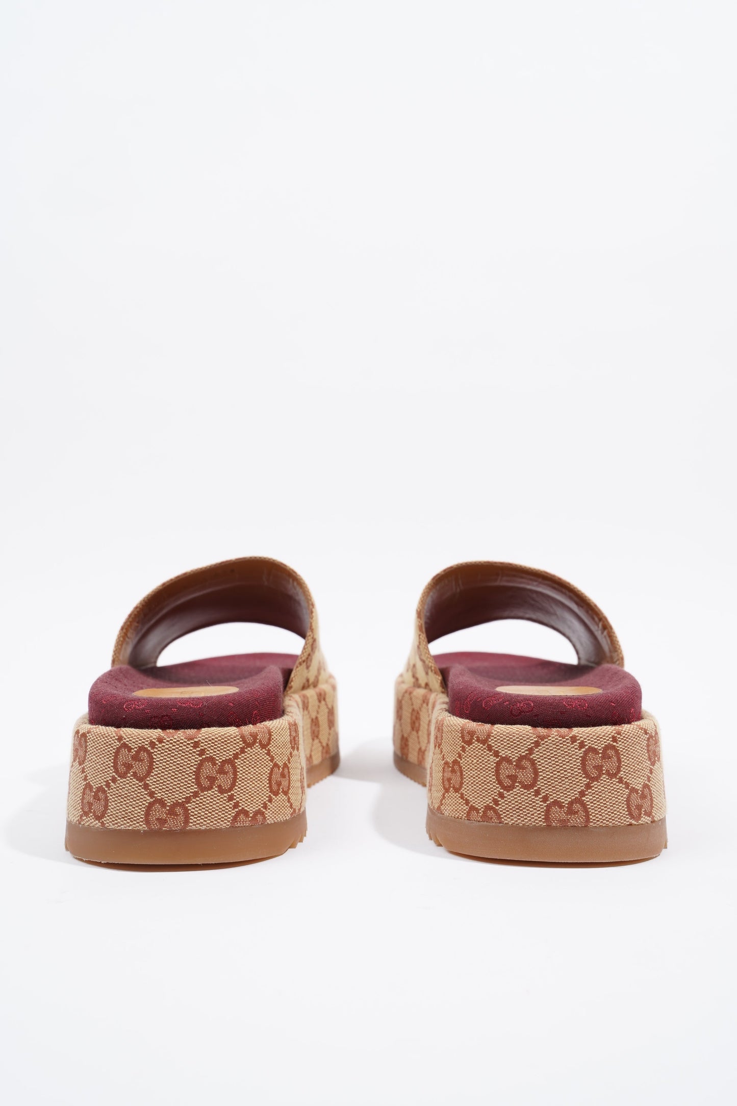 Gucci Womens Angelina GG Monogram Slides Tan EU 41 / UK 8