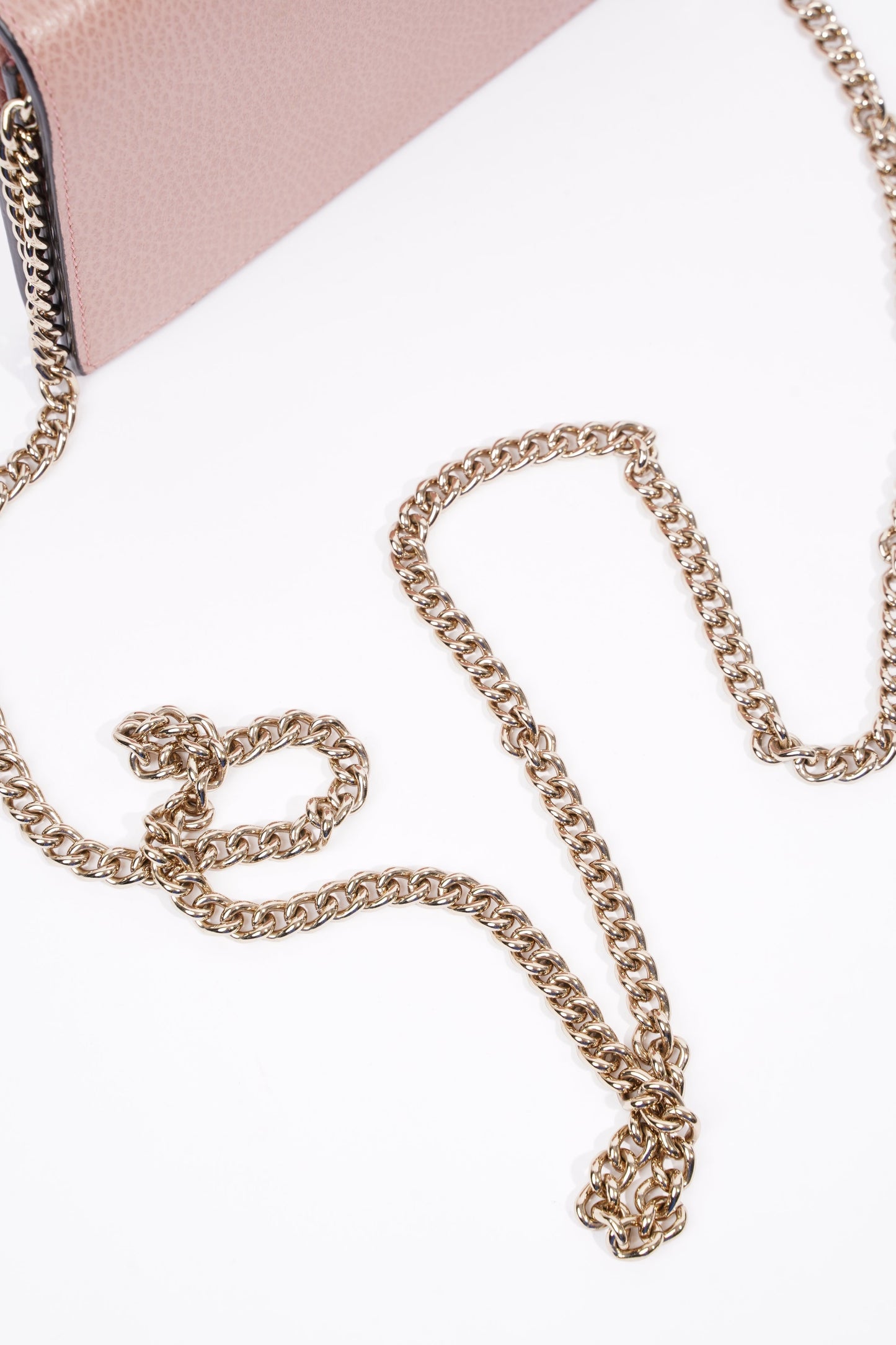 Gucci Womens Wallet on Chain Pink Leather