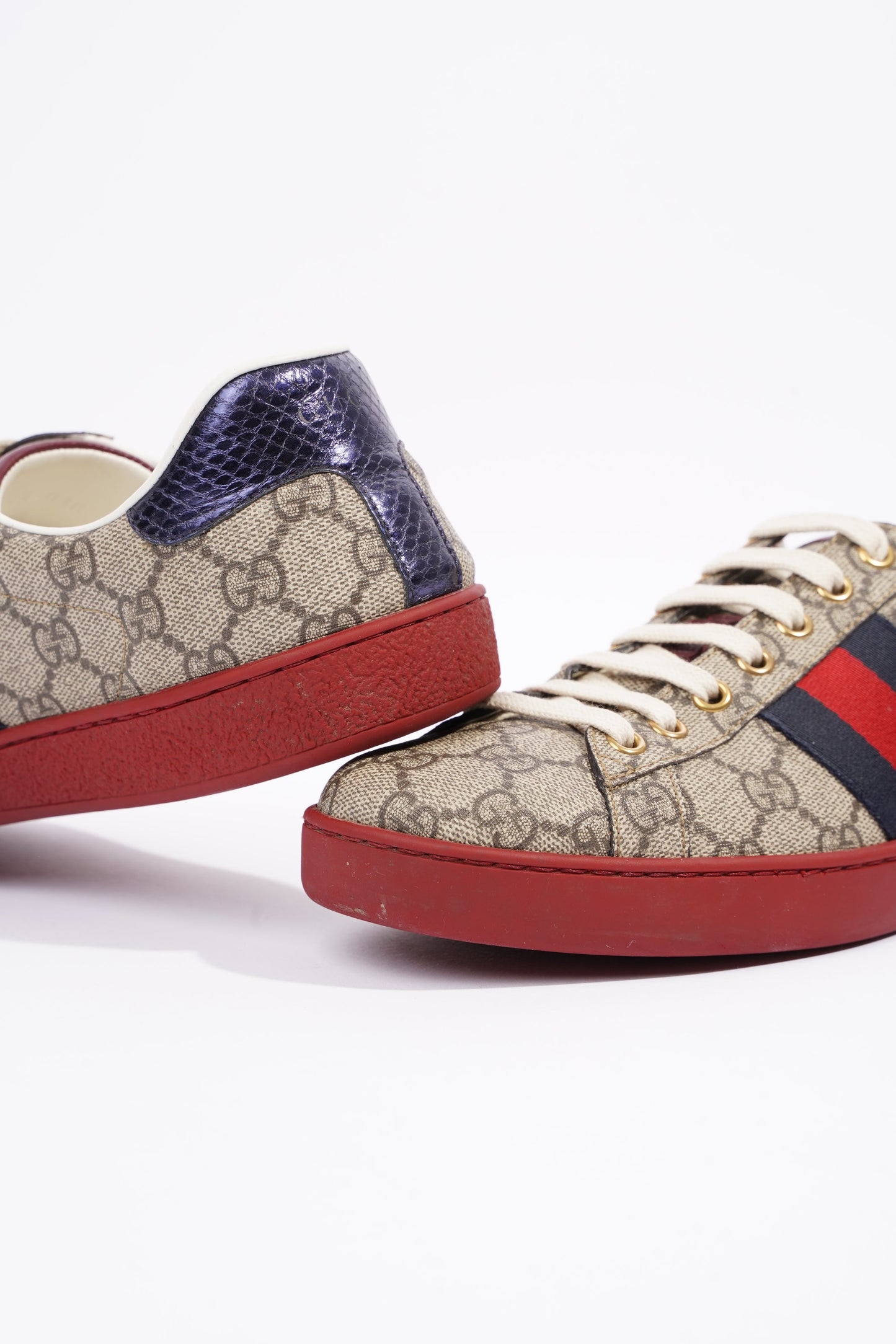 Gucci Mens Ace GG Supreme / Navy / Red EU 42.5 / UK 8.5