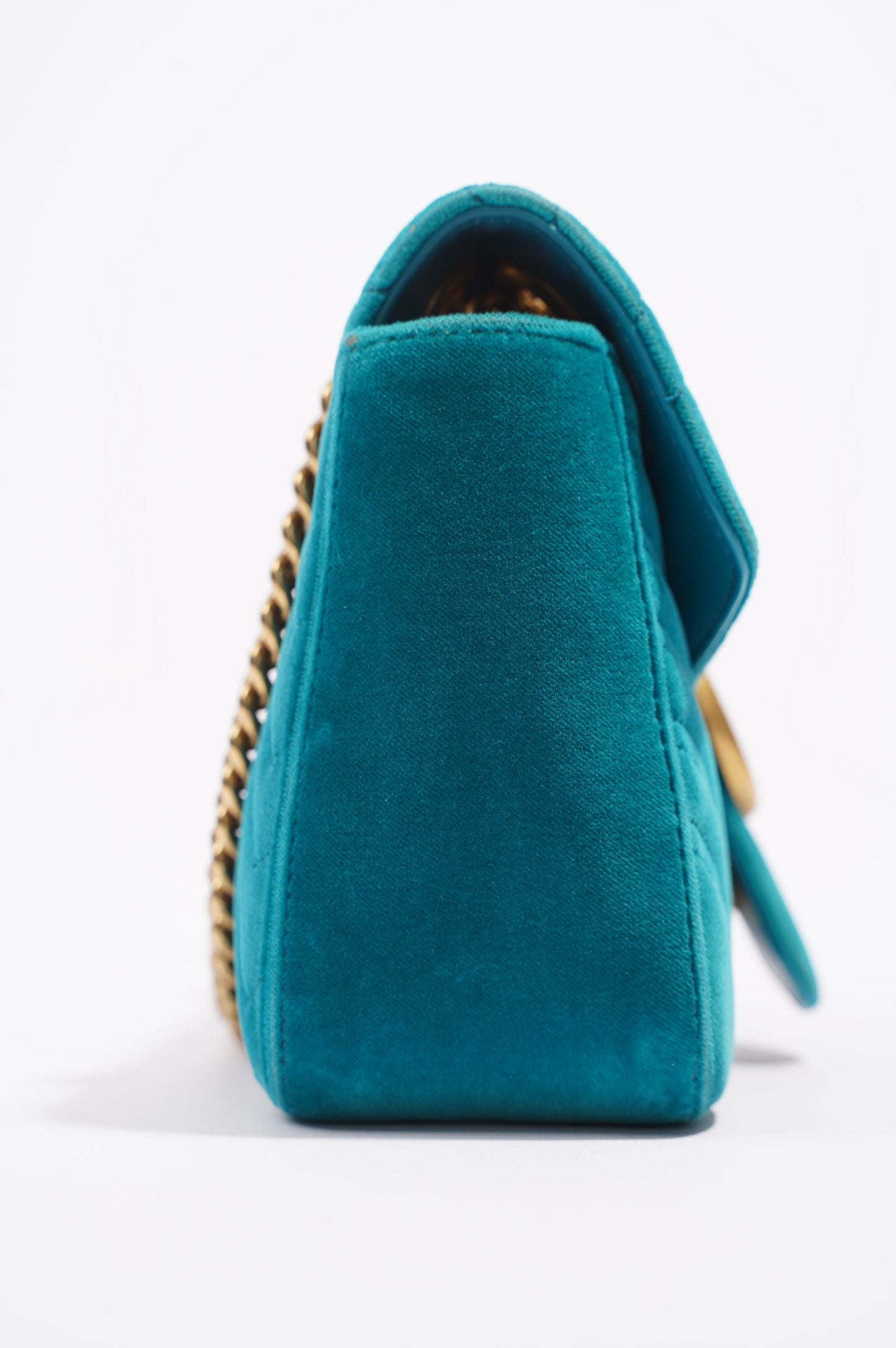 Gucci GG Marmont Flap Bag Green Velvet Small