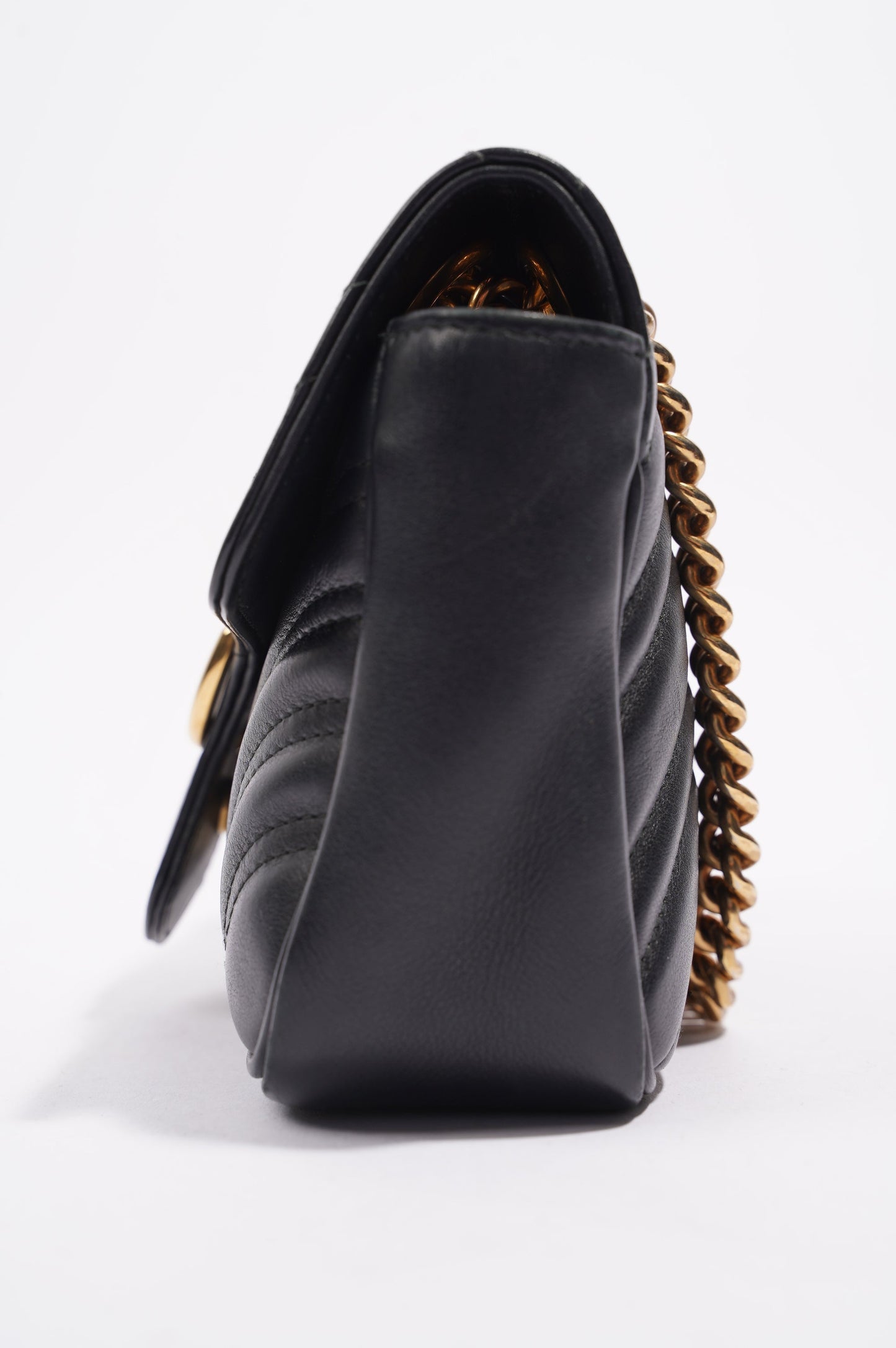 Gucci Womens GG Marmont Flap Bag Black Mini