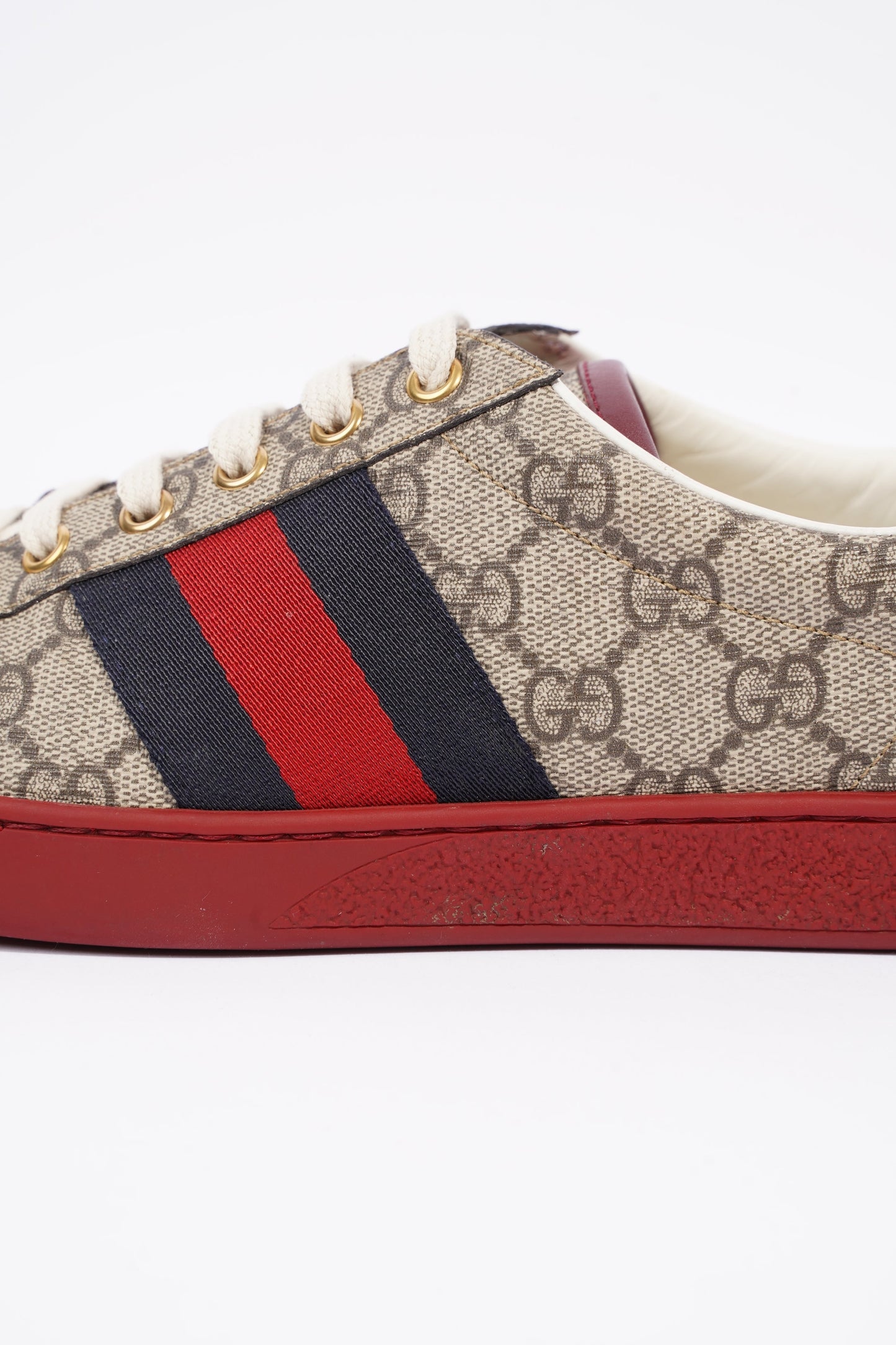 Gucci Mens Ace GG Supreme / Navy / Red EU 42.5 / UK 8.5