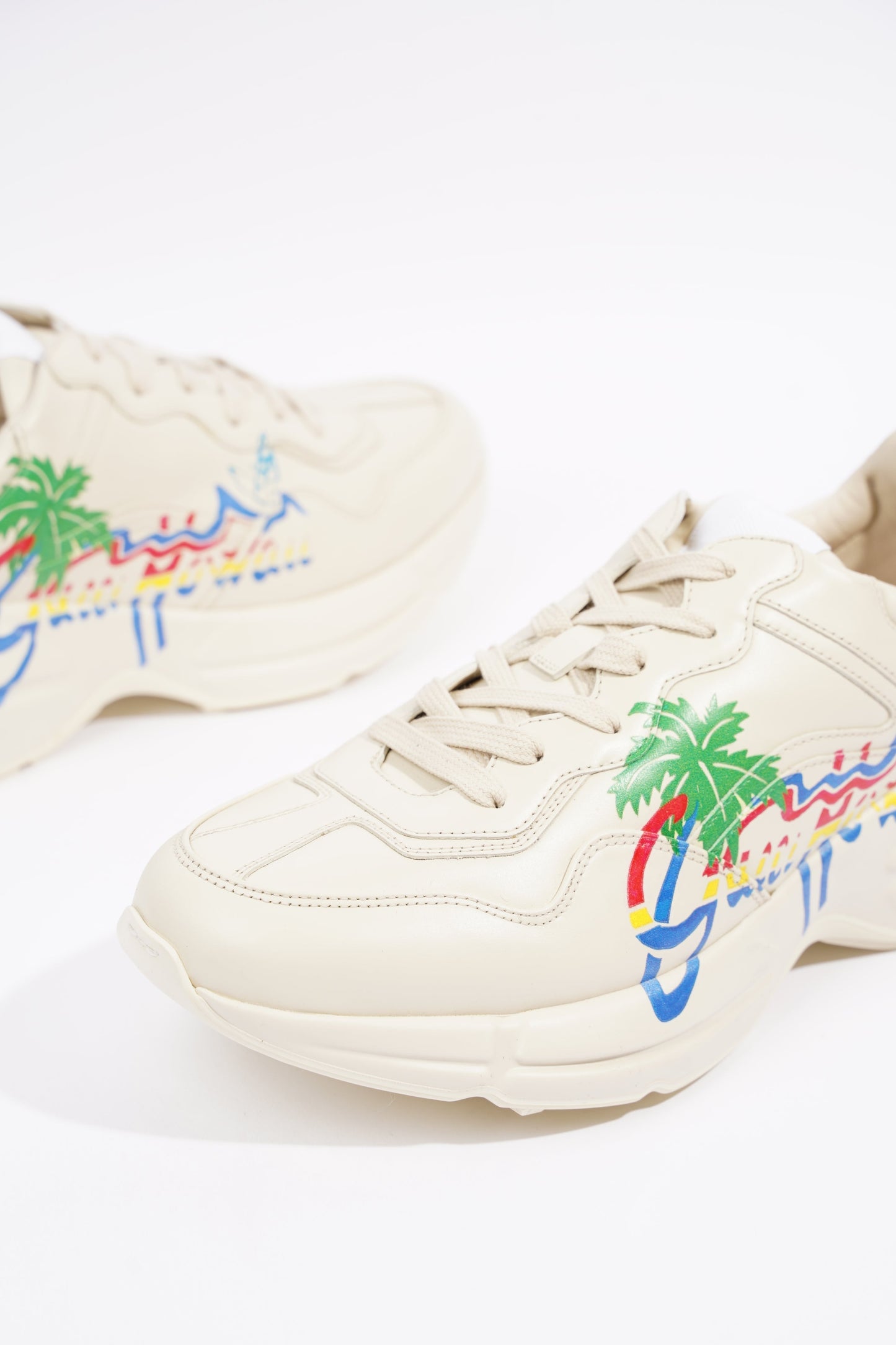 Gucci Mens Rhyton Ivory / Hawaii Print EU 42.5 / UK 8.5