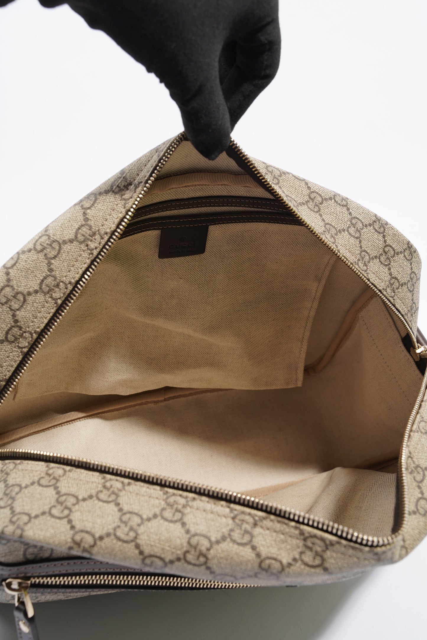 Gucci Womens Camera GG Bag Supreme Canvas Large