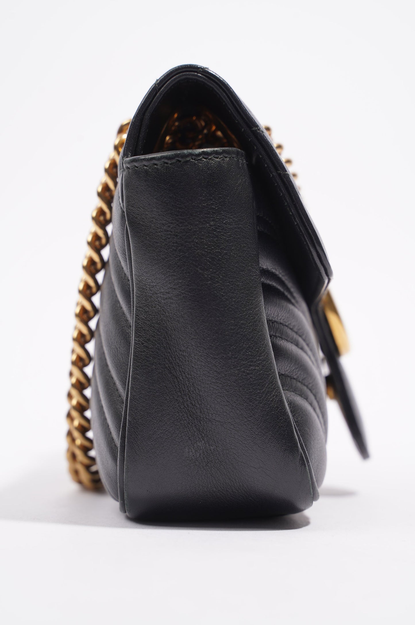 Gucci Womens GG Marmont Flap Bag Black Mini