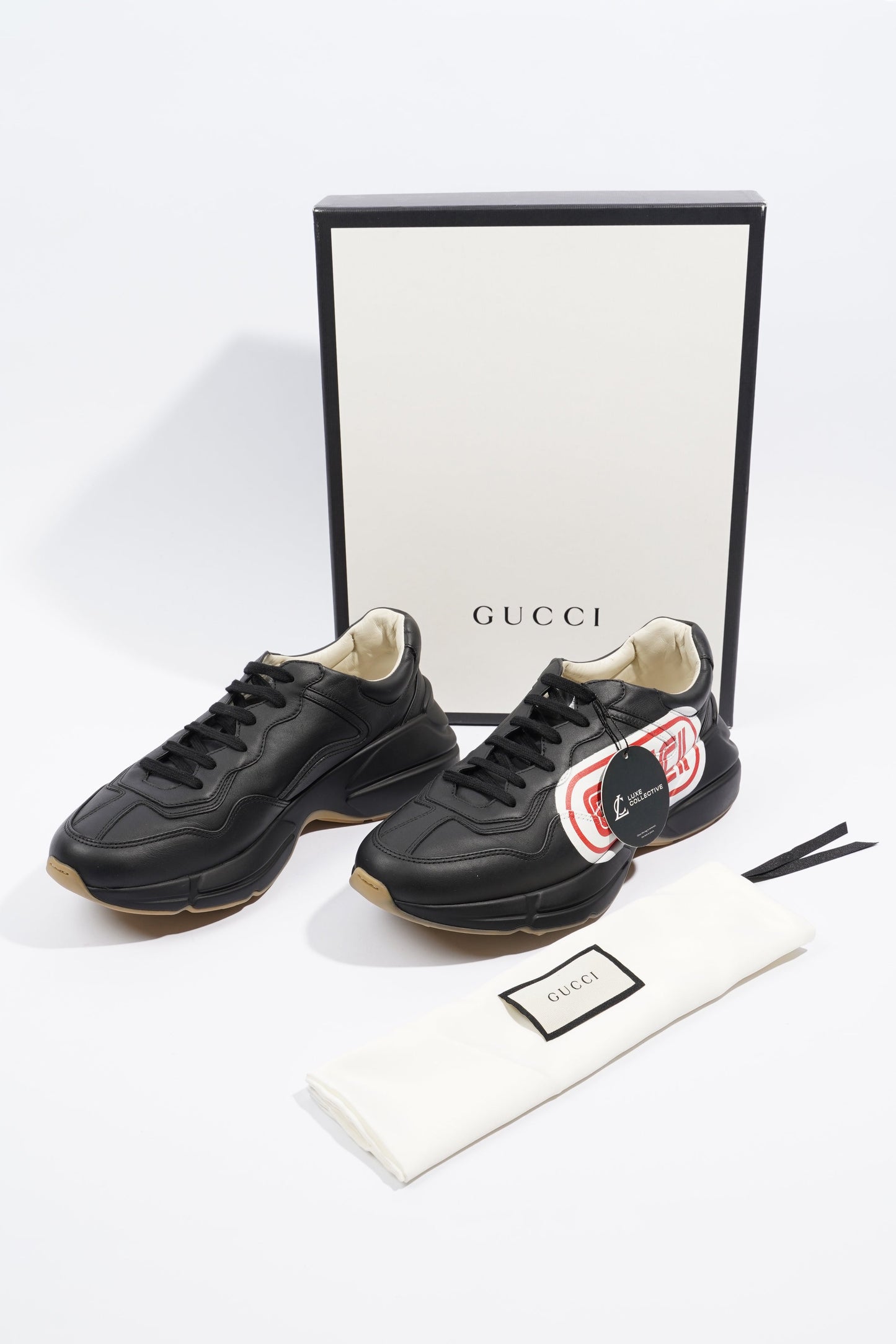 Gucci Mens Rhyton SEGA Black / White / Red EU 43 / UK 9