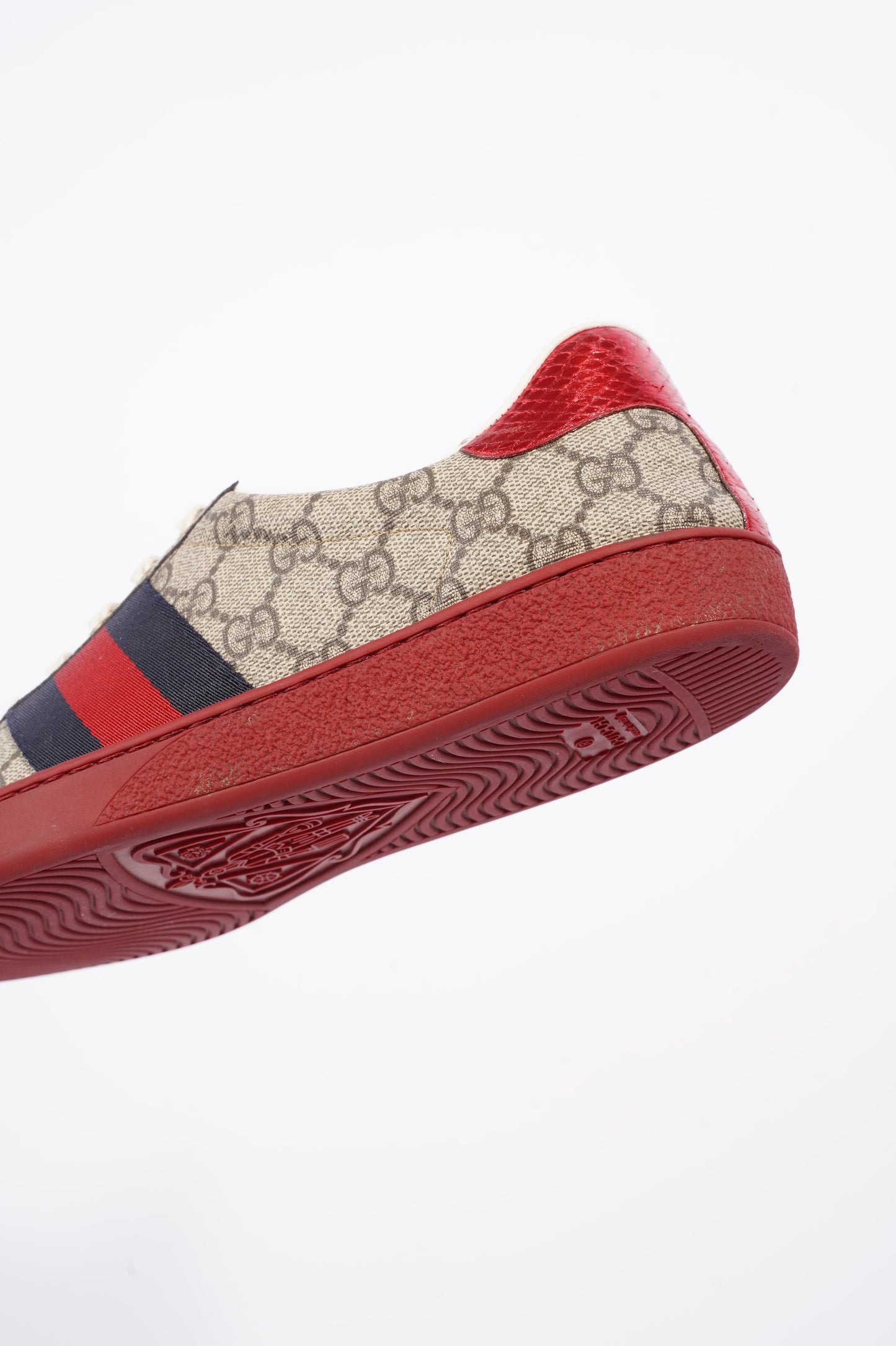 Gucci Mens Ace GG Supreme / Navy / Red EU 42.5 / UK 8.5