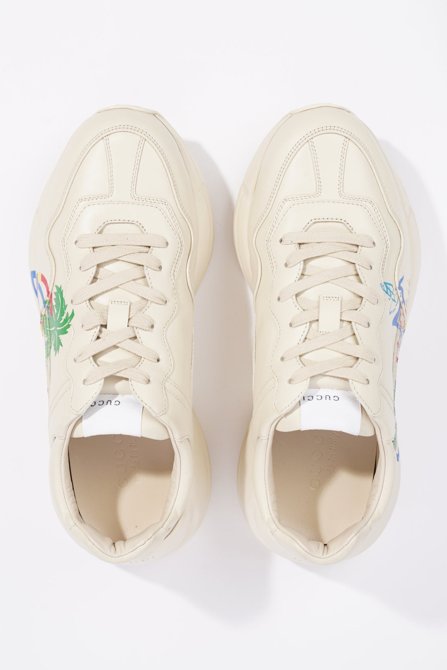 Gucci Mens Rhyton Ivory / Hawaii Print EU 42.5 / UK 8.5