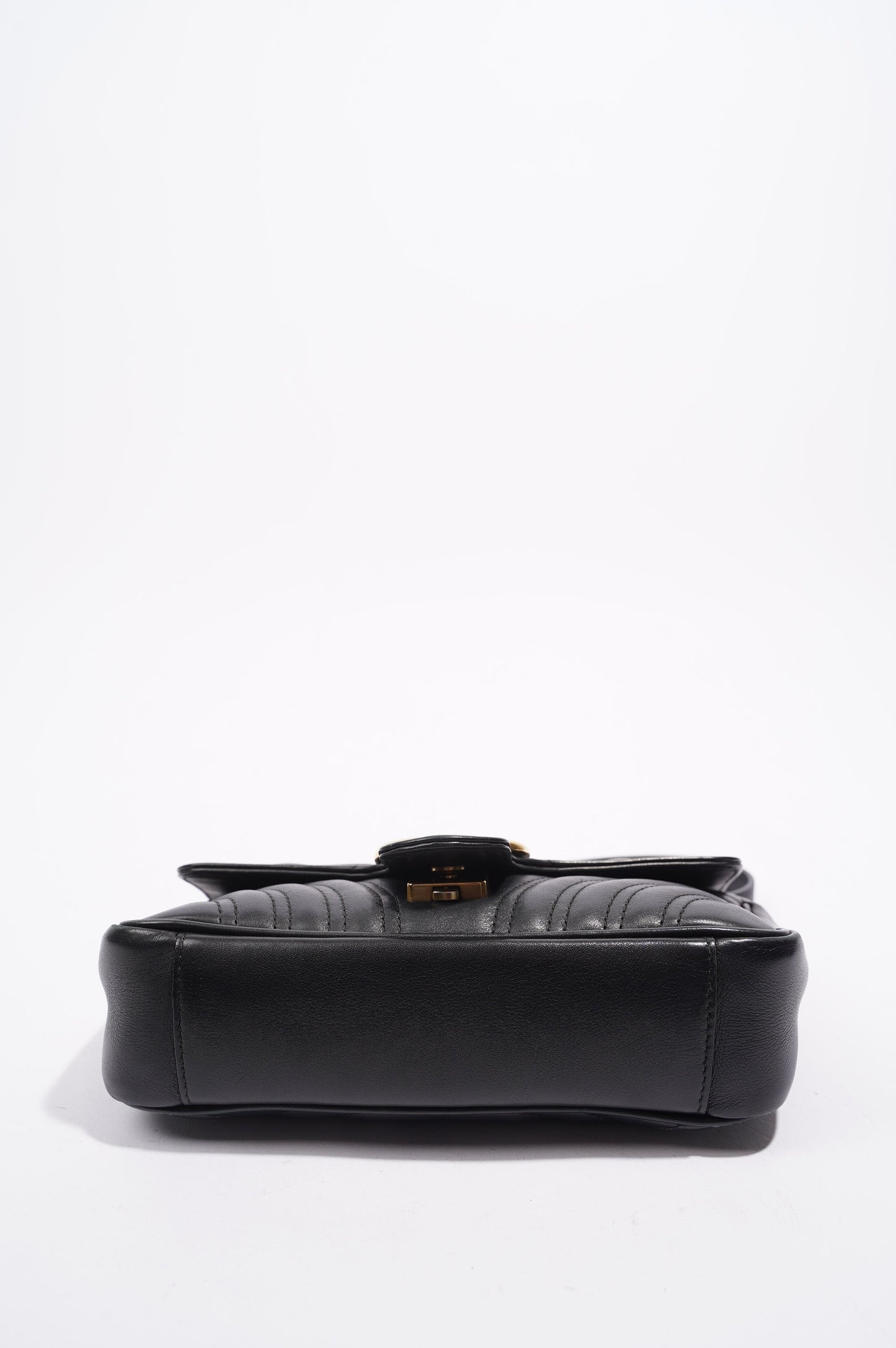 Gucci Womens GG Marmont Flap Bag Black Mini
